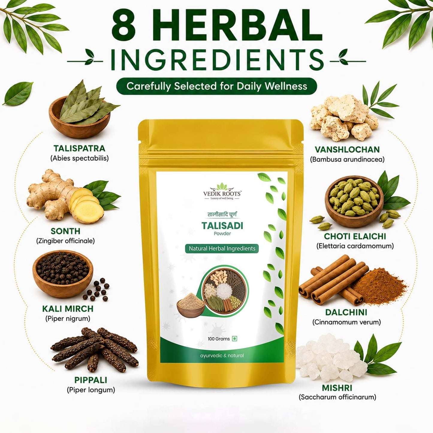 VEDIKROOTS Talisadi Powder 3.53 oz