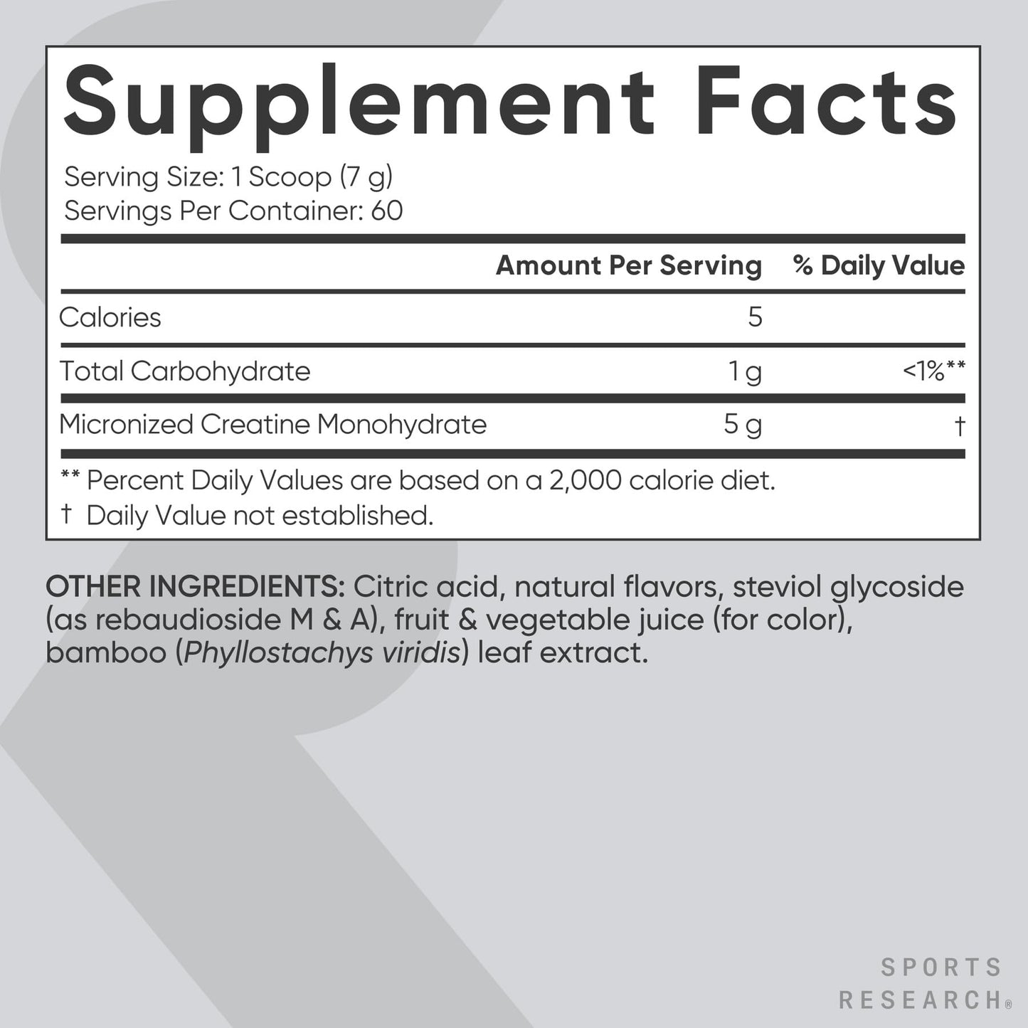 Sports Research Creatine Monohydrate Powder 13.97 oz