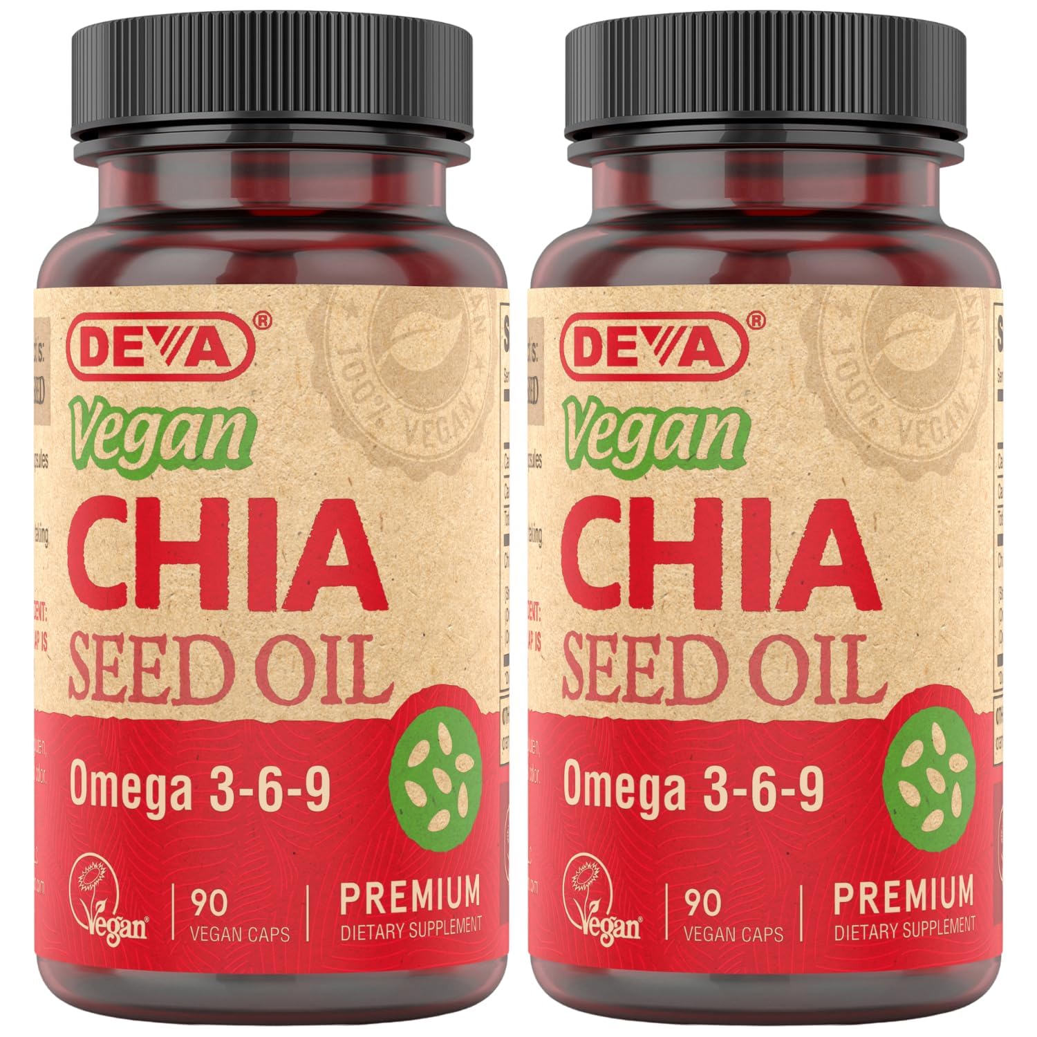 DEVA Vegan Vitamins Chia Seed Oil 180 Capsules