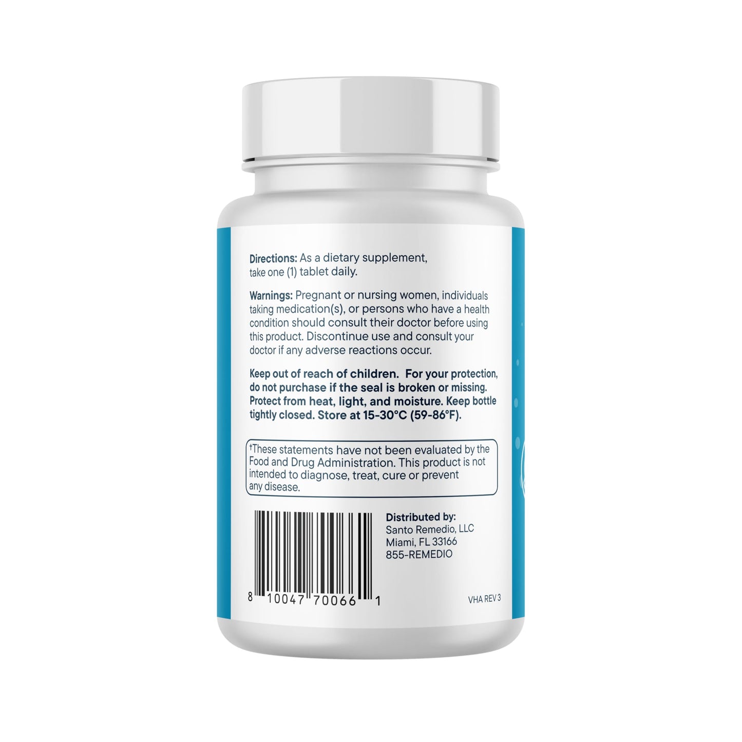 Santo Remedio Magnesium Citrate 300 mg Tablets, 90 Count