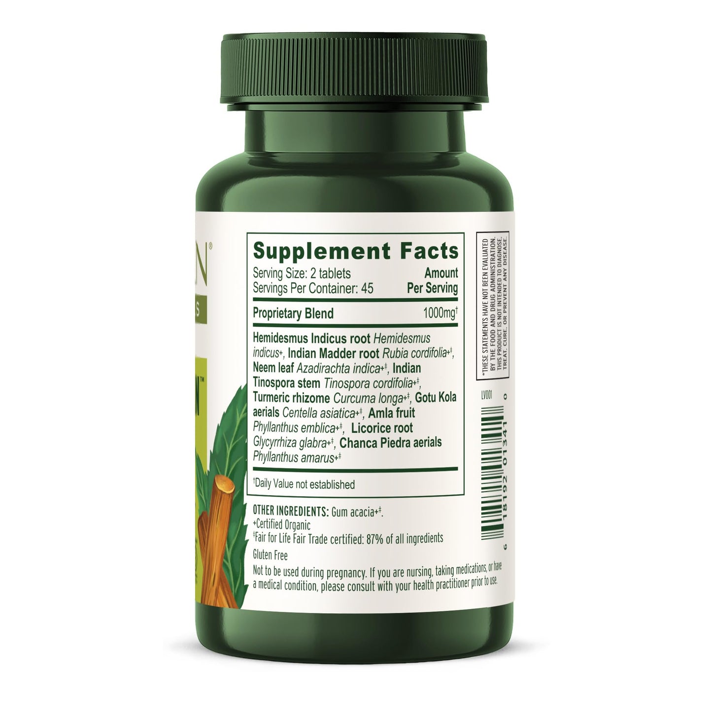 Banyan Botanicals Organic Healthy Skin Internal Cleansing for Radiant Skin with Neem & Manjistha 90 Tablets