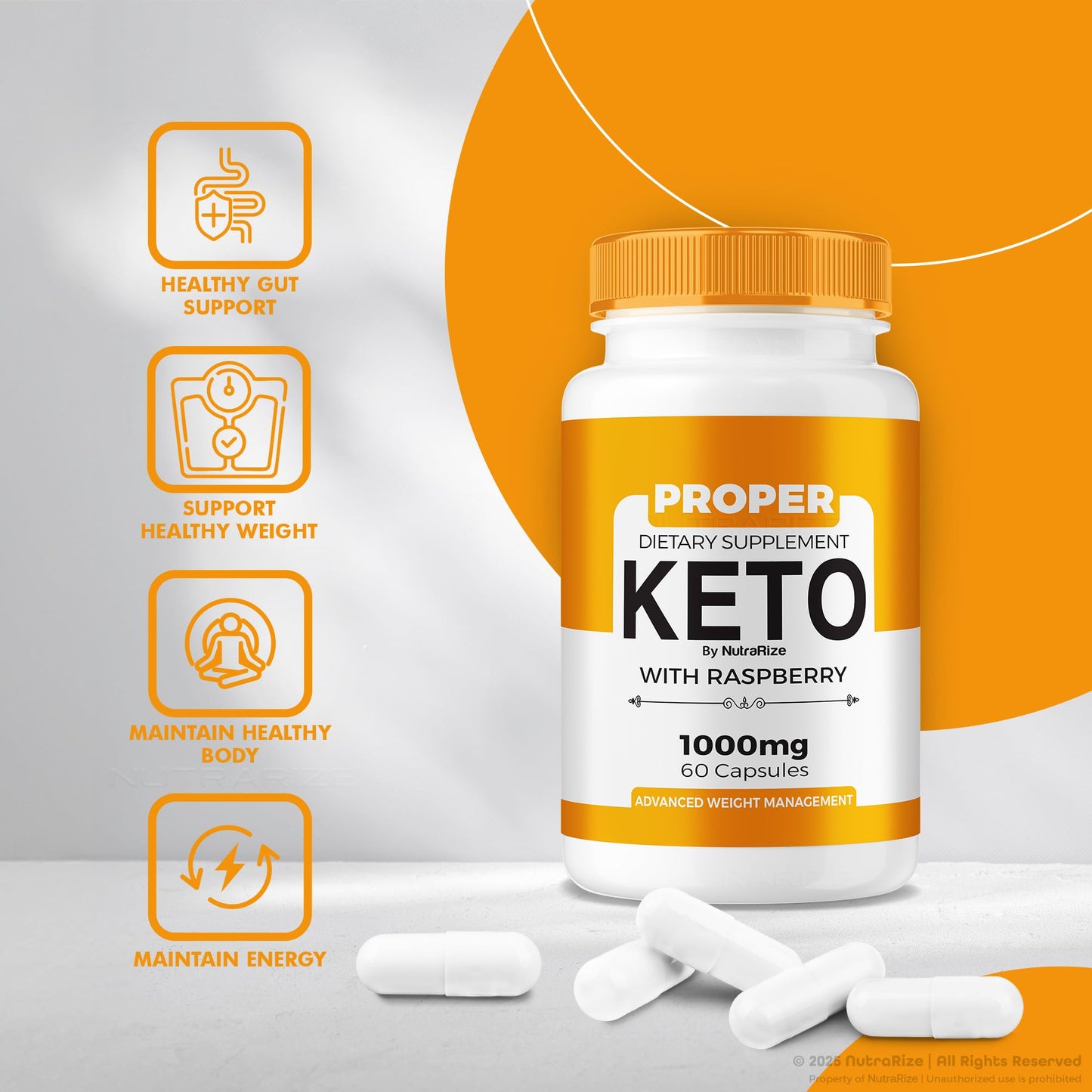 NutraRize Proper Keto ACV Capsules 120 Capsules