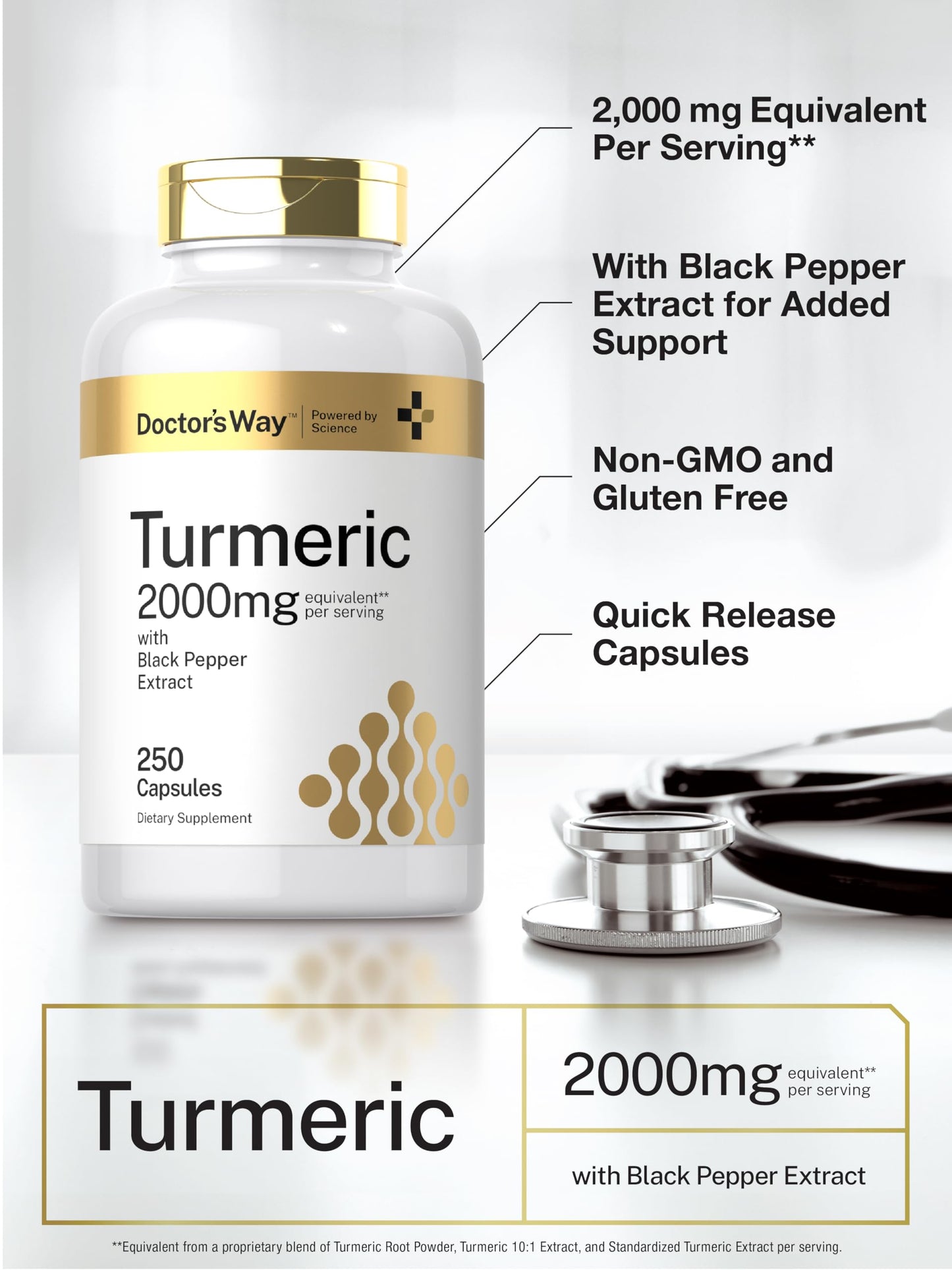 Doctor's Way Turmeric Curcumin Supplement Capsule 250