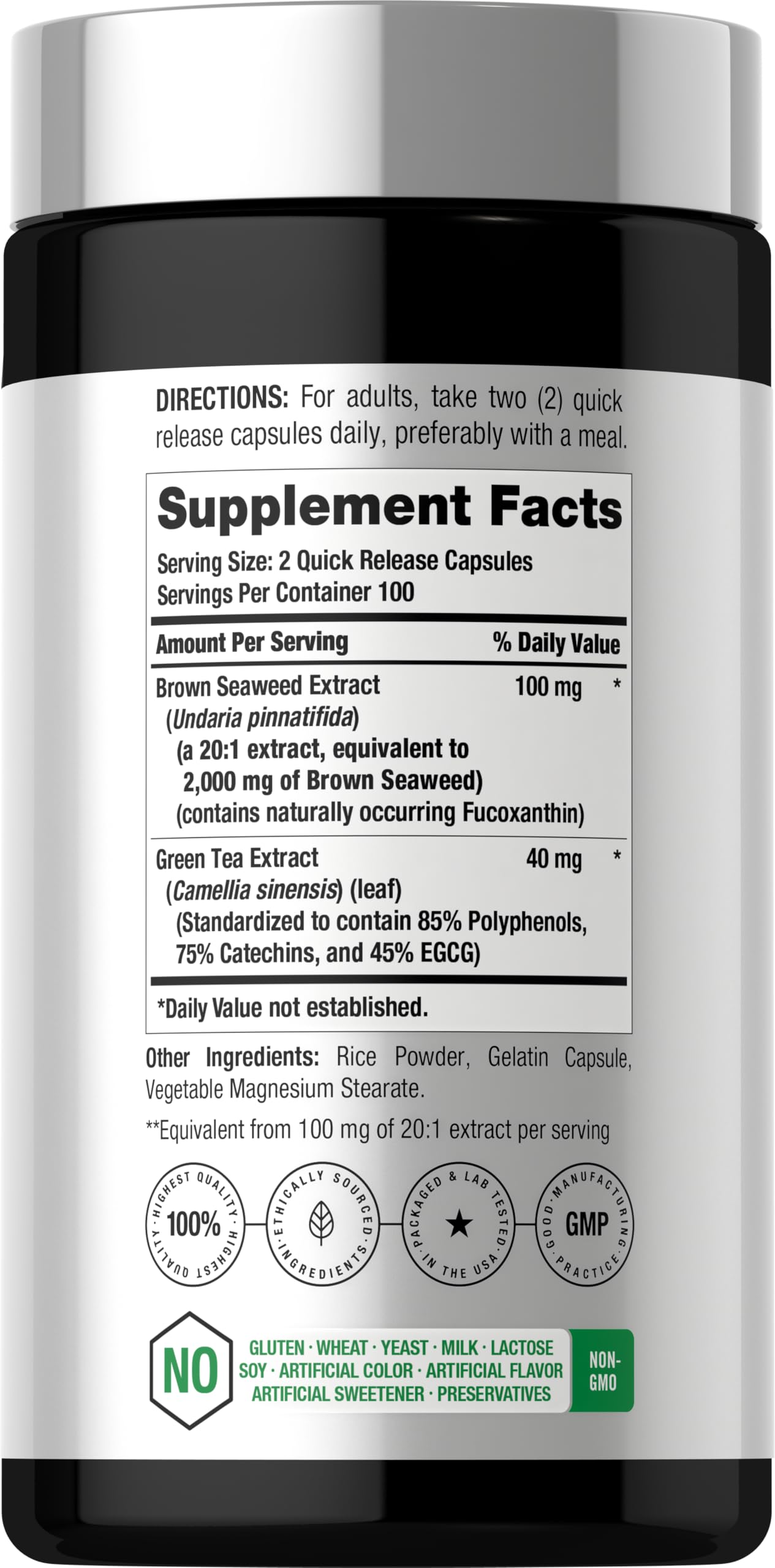 Horbäach Brown Seaweed Extract Capsules 200