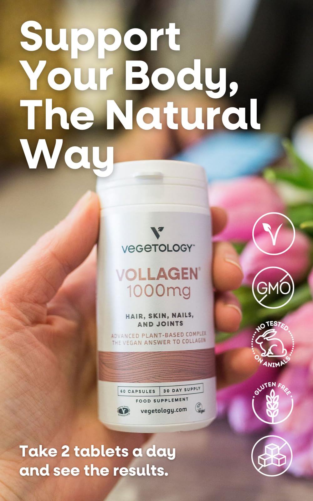 VEGETOLOGY Vollagen Plant Based Complex Capsules 60