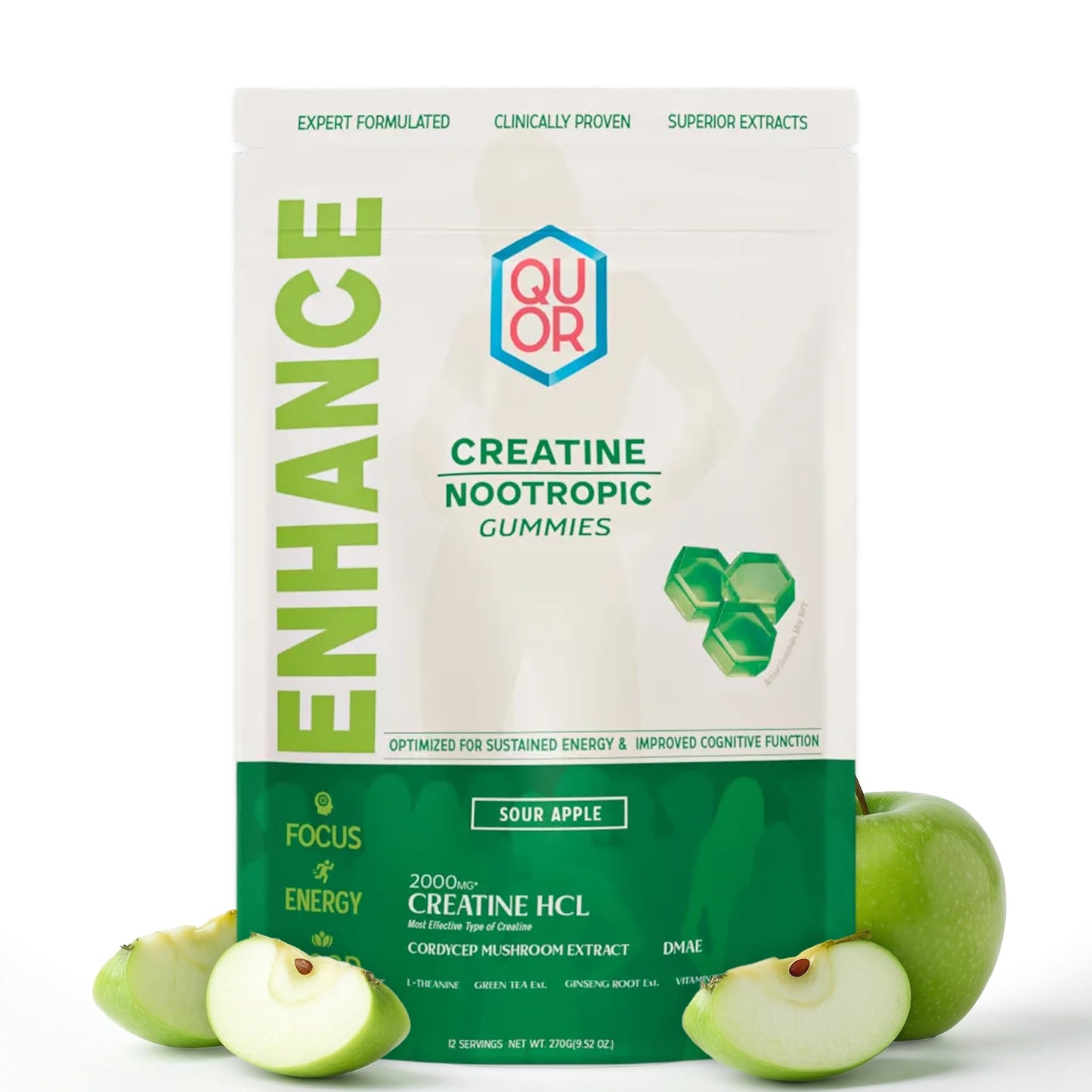QUOR Enhance Creatine Gummies 60 Count