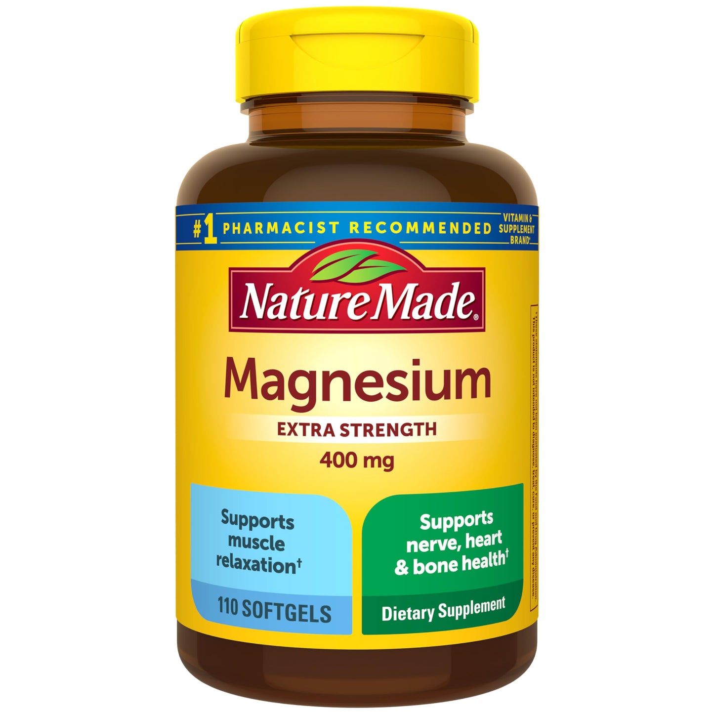 Nature Made Magnesium Oxide 400 mg Softgels, 110 Count