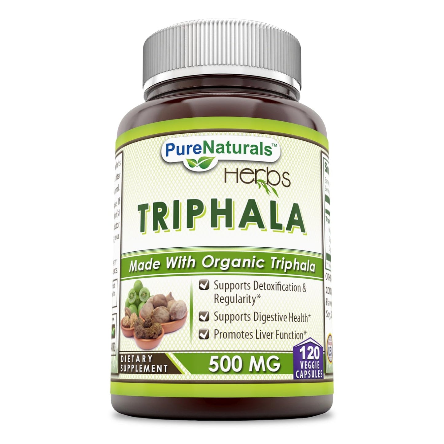 Pure Naturals Triphala 500 Mg Capsules 120 Count