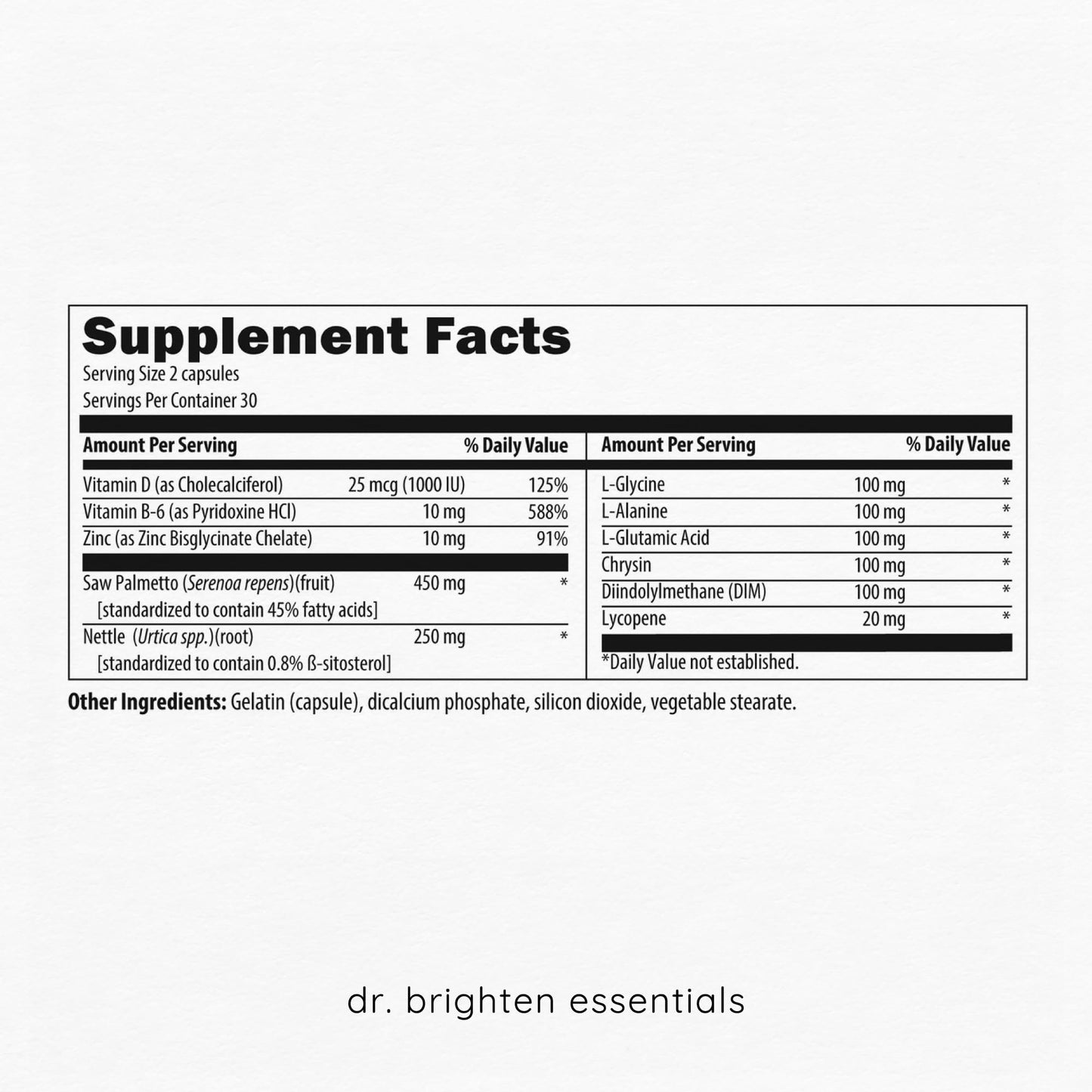Dr. Brighten Saw Palmetto Plus Capsule 60 Count