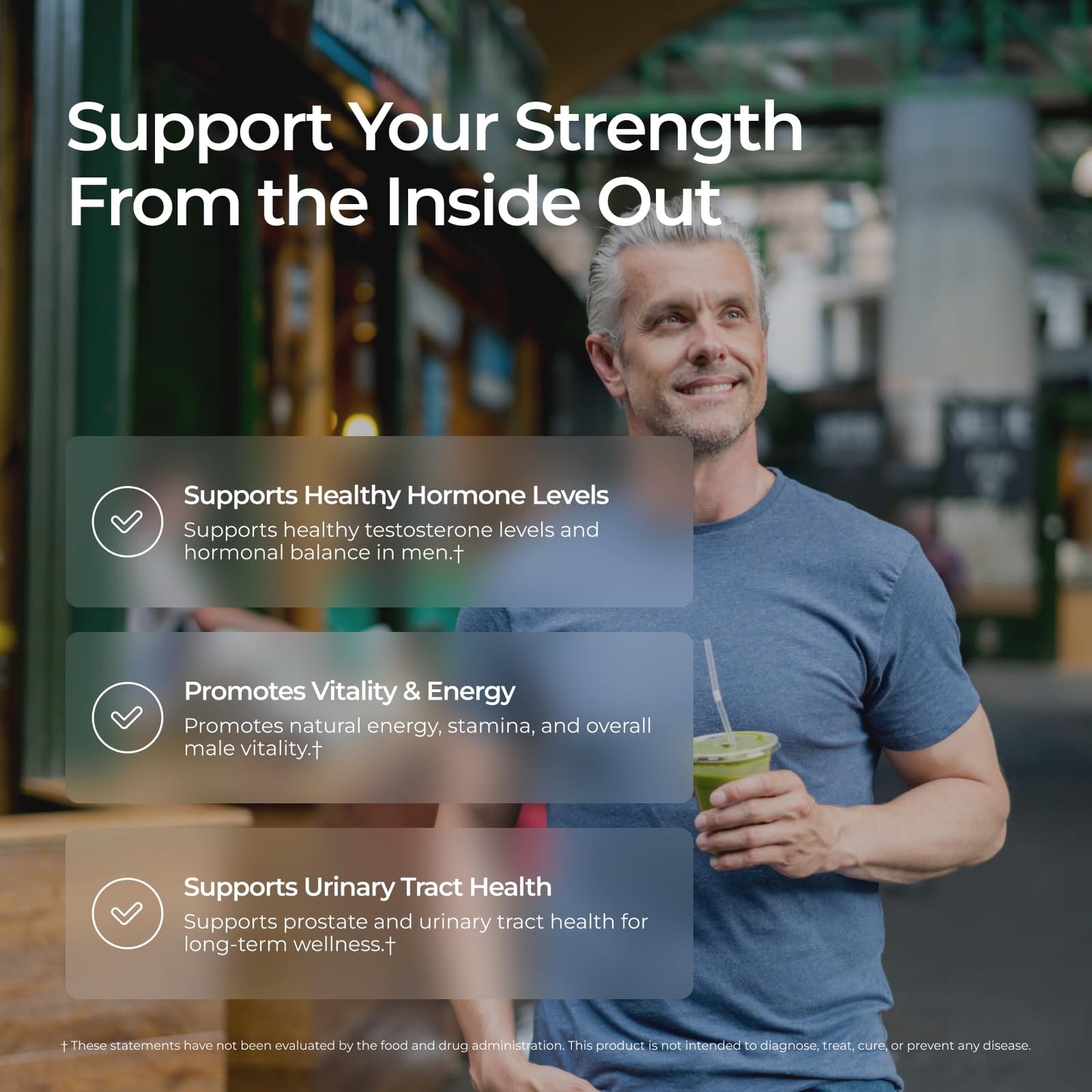 Livingood Daily 14-in-1 Men's Hormone Support Supplement Vitality & Balance 120 Capsules