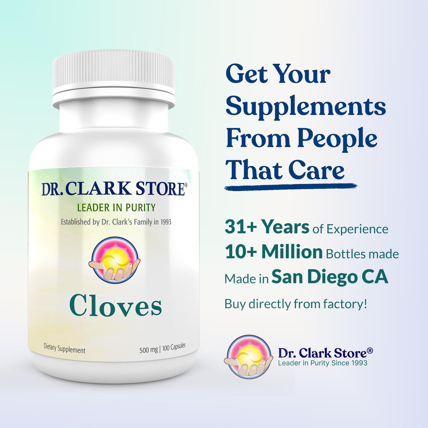 Dr Clark Store Cloves Supplement 500mg Capsules, 100 Count