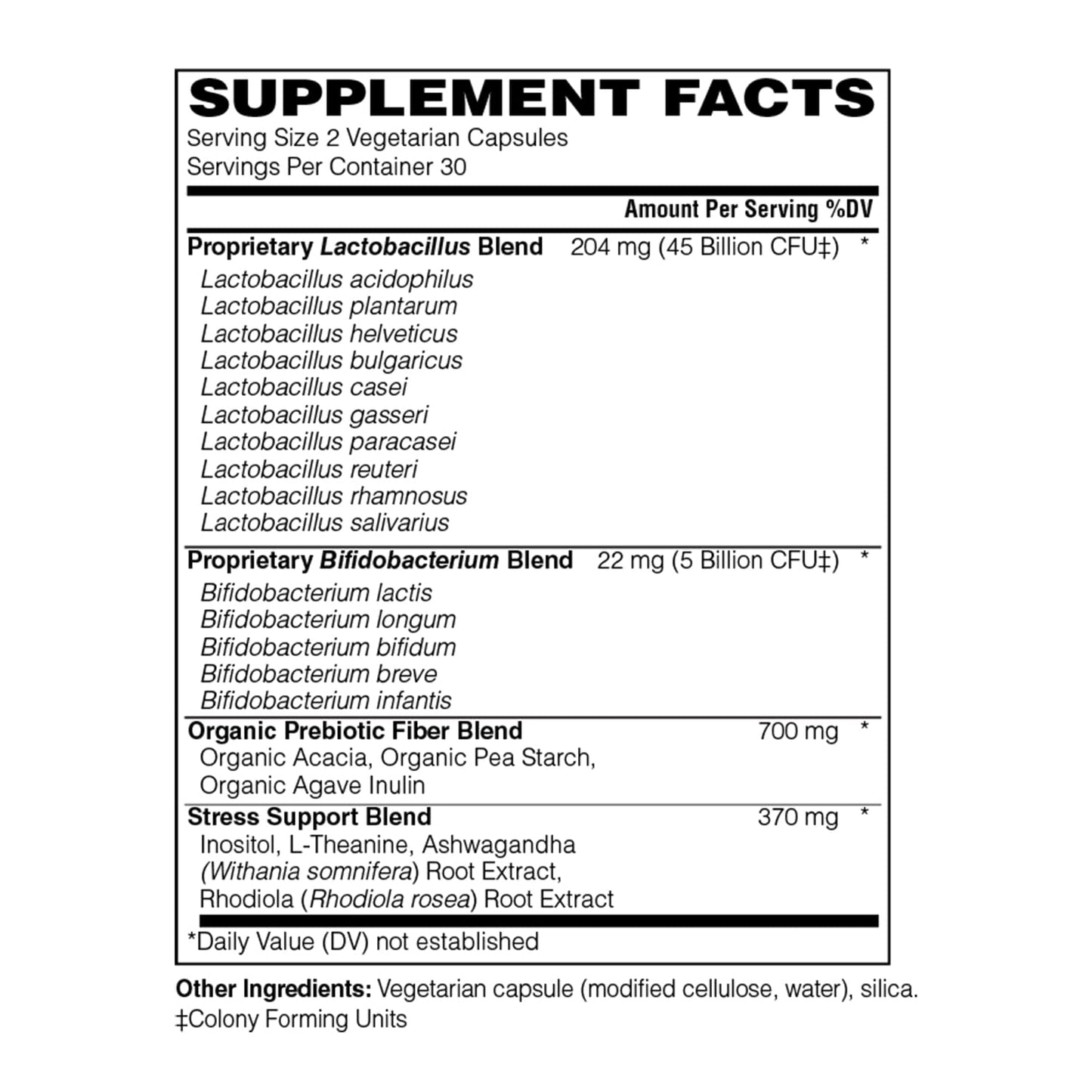 Holly Hill Health Foods Mood Support 50 Billion Probiotic Capsules 60