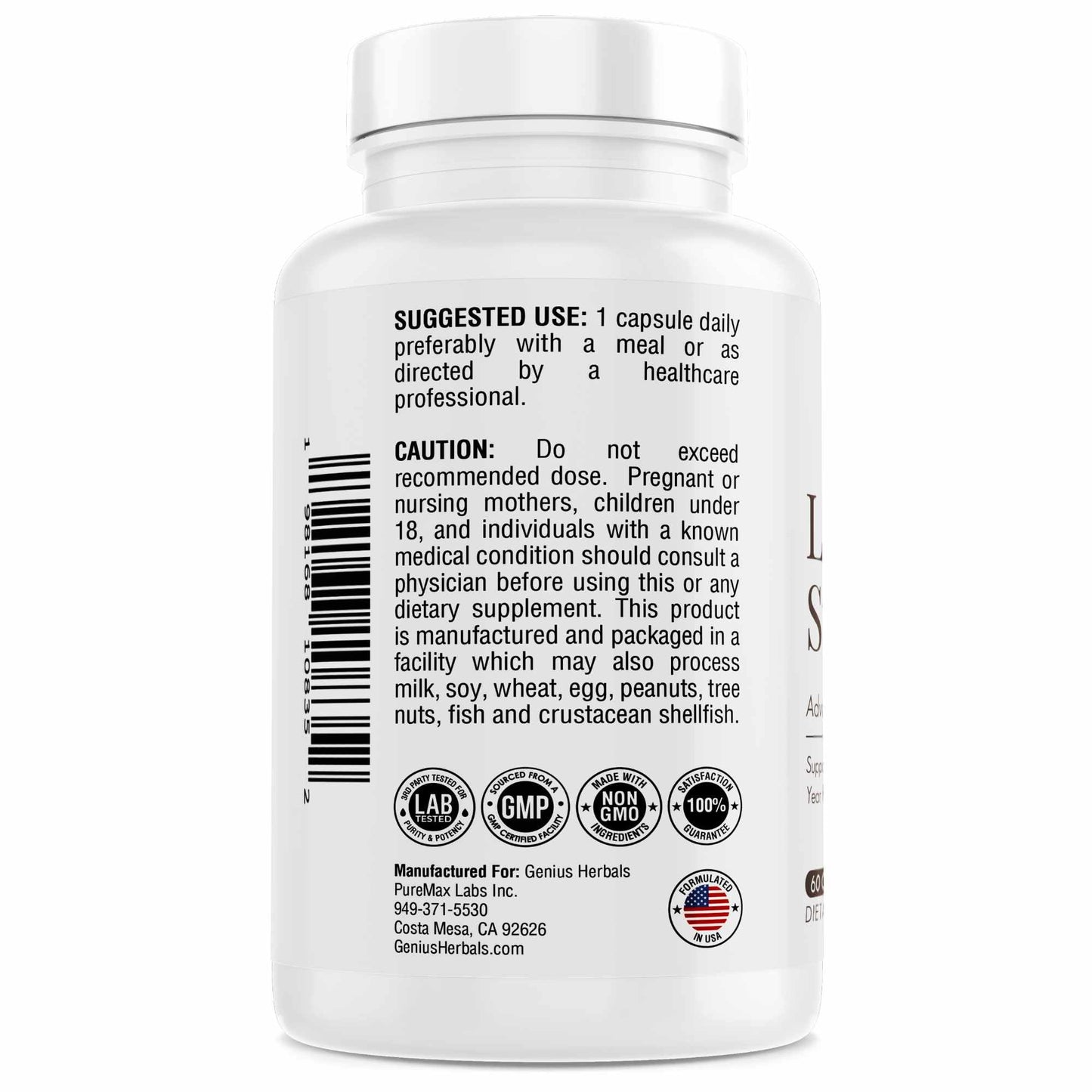 GENIUS HERBALS Lung Support Capsule, 60 Capsules