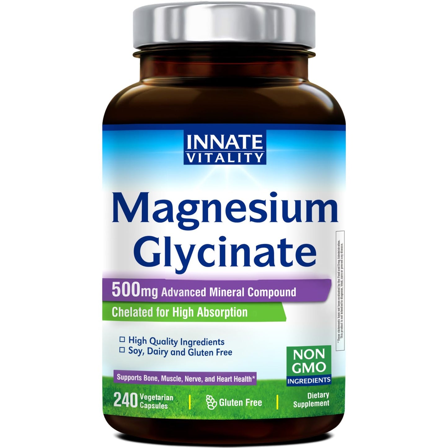 Innate Vitality Magnesium Glycinate 240 Vegan Capsules and Innate Vitality 4 in 1 Magnesium Complex 90 Vegan Capsules, 330 Vegan Capsules total