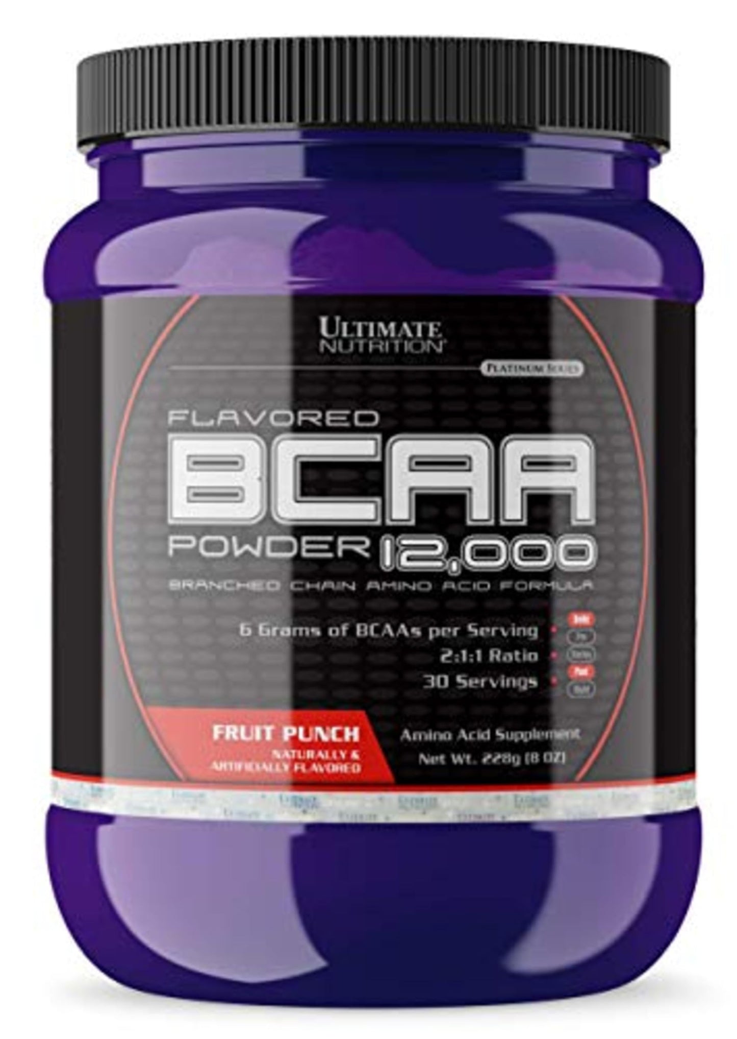 Ultimate Nutrition Flavored BCAA Powder 12,000, 8 Ounce, Fruit Punch