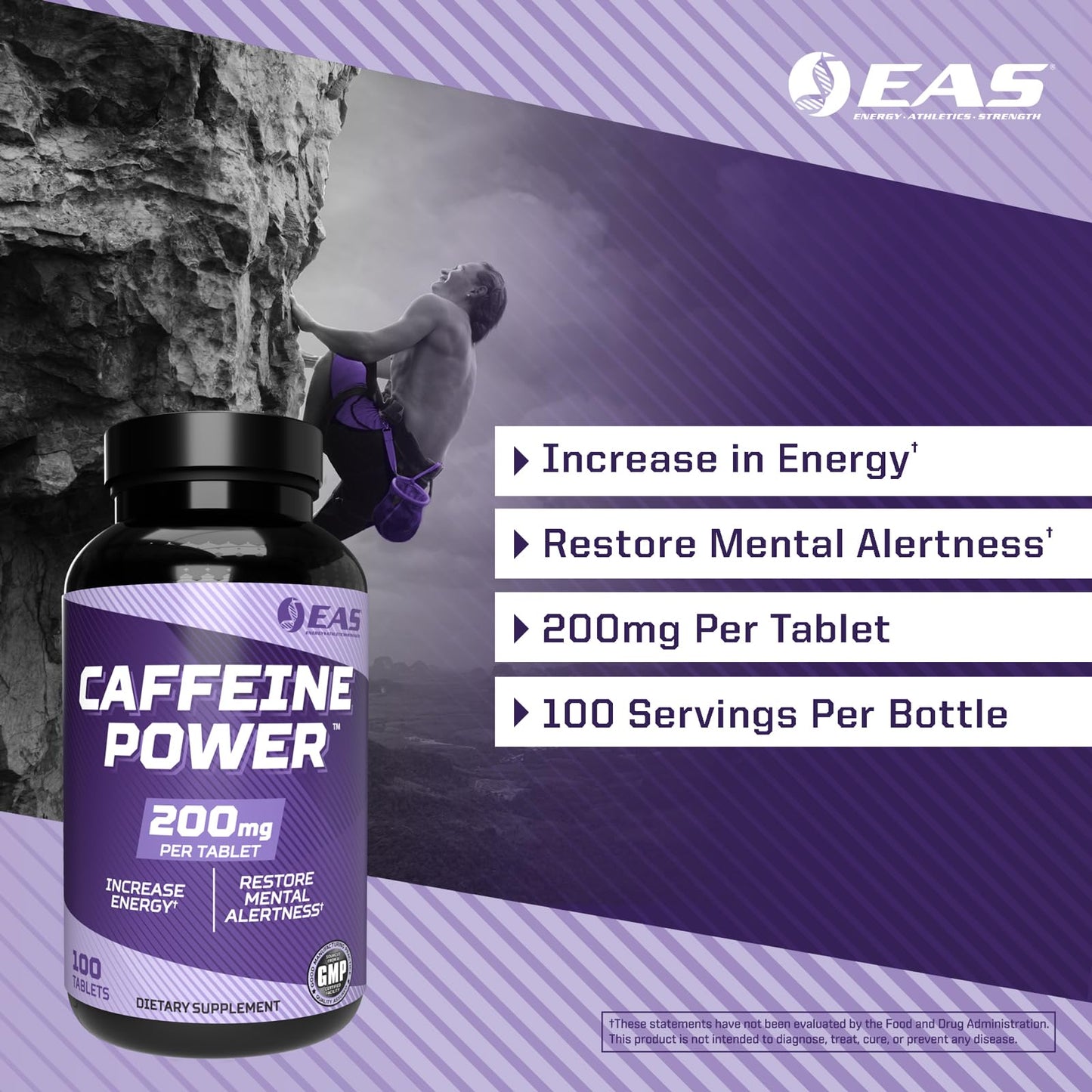 EAS Caffeine Power 200mg Tablet, 100 Tablets