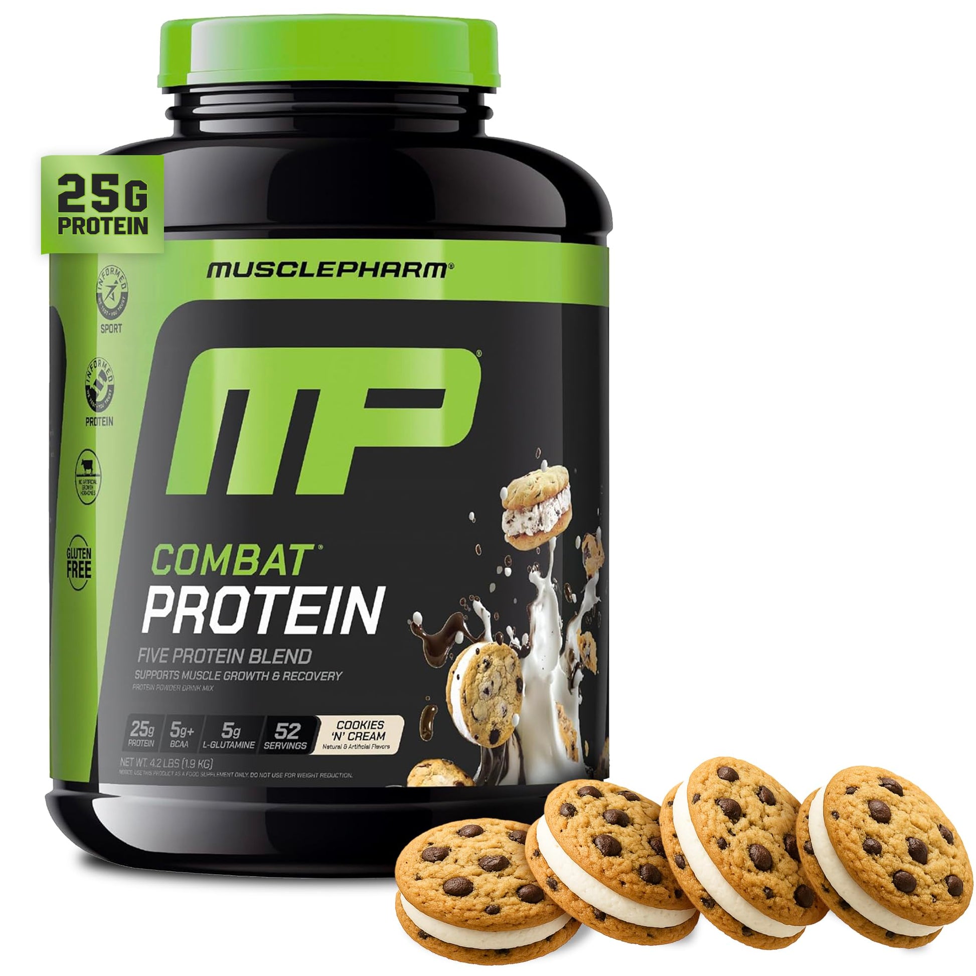 Muscle Pharm Combat Protein Powder 4 lb, 52 Servings