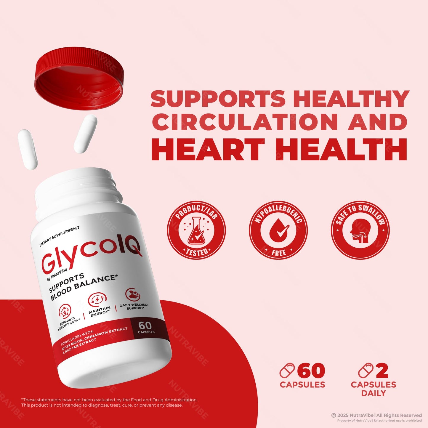 NutraVibe GlycoIQ Capsules, 180 Capsules