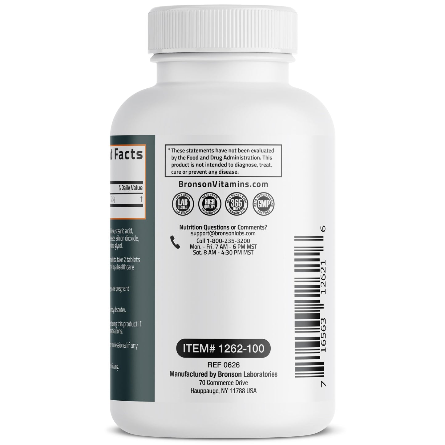 Bronson Creatine Monohydrate High Potency 2.5g per Serving, 100 Tablets