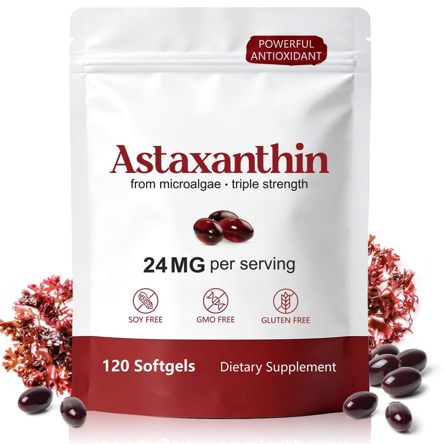 FANSHI Astaxanthin 24mg Supplement Capsules 120