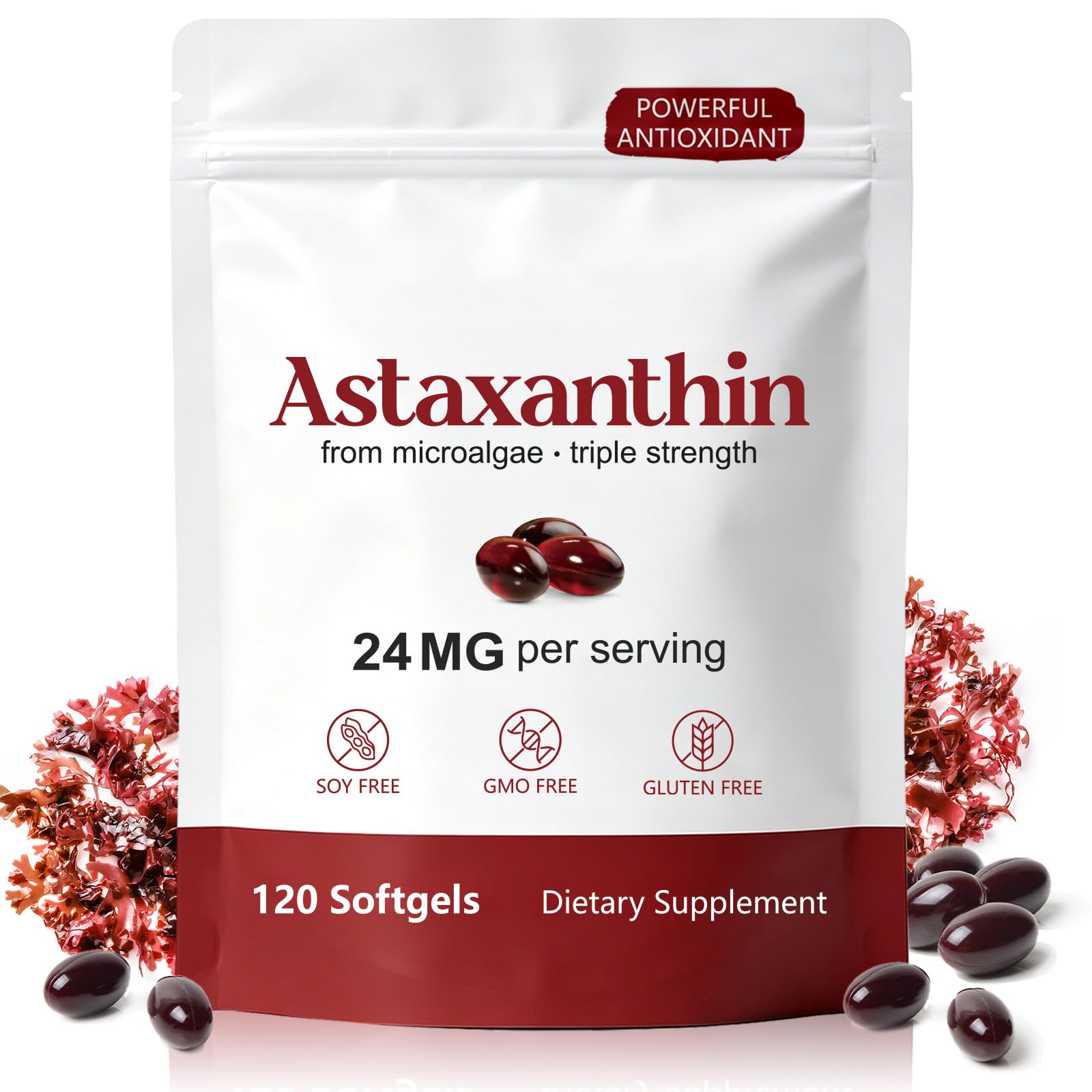 FANSHI Astaxanthin 24mg Supplement Capsules 120