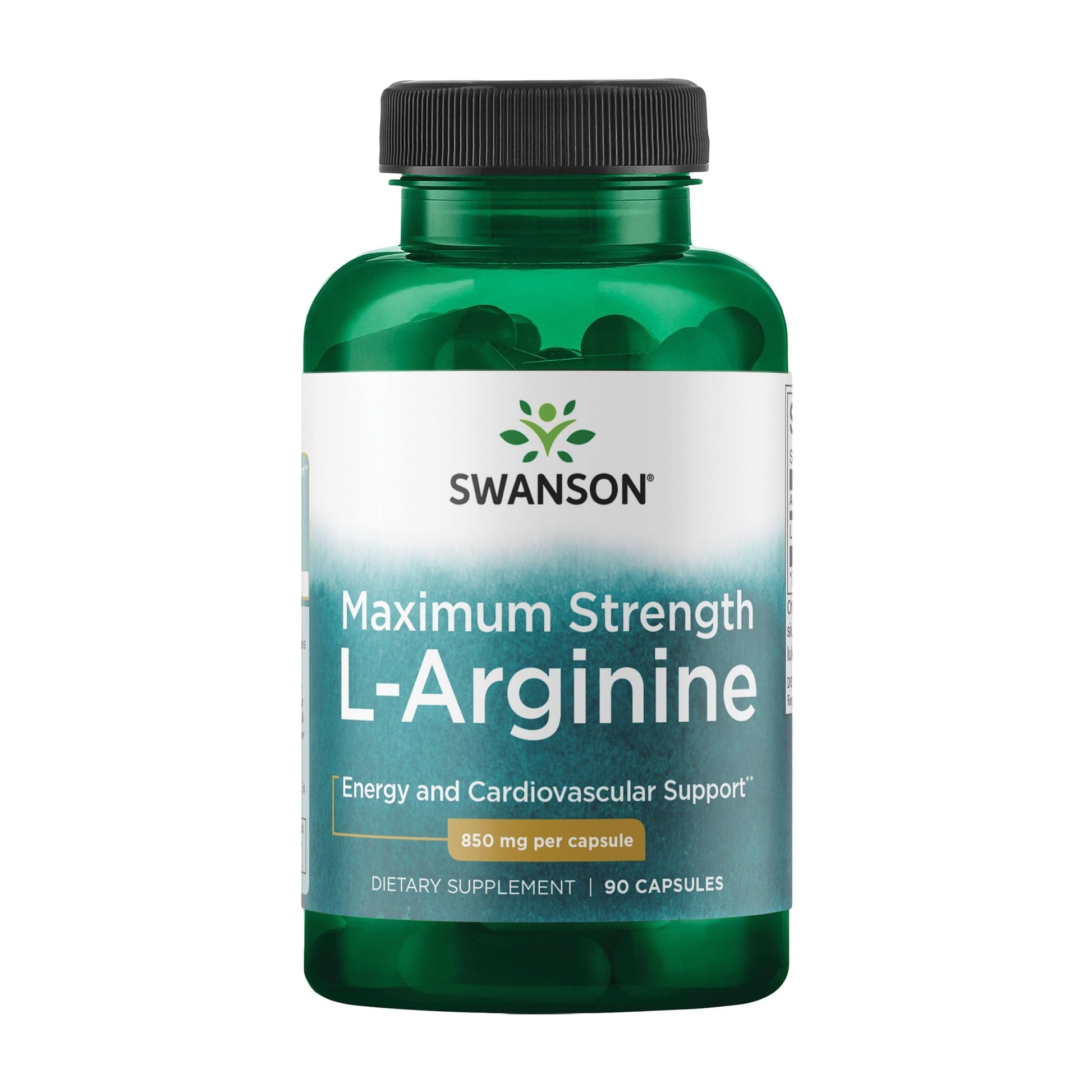 Swanson Amino Acid Super-Strength L-Arginine 850 Milligrams, 90 Capsules