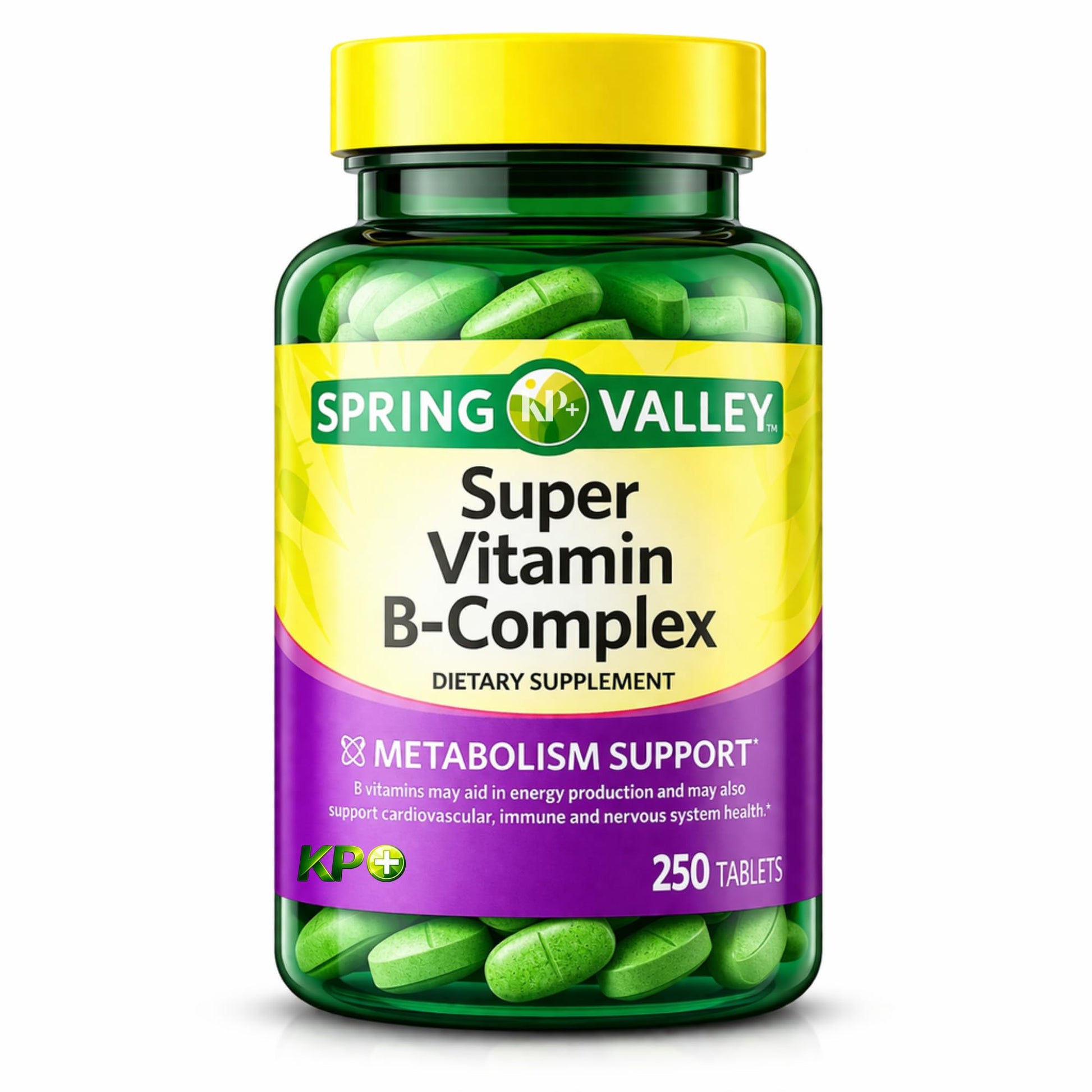 KP+ Super Vitamin B-Complex Tablets 250 Count