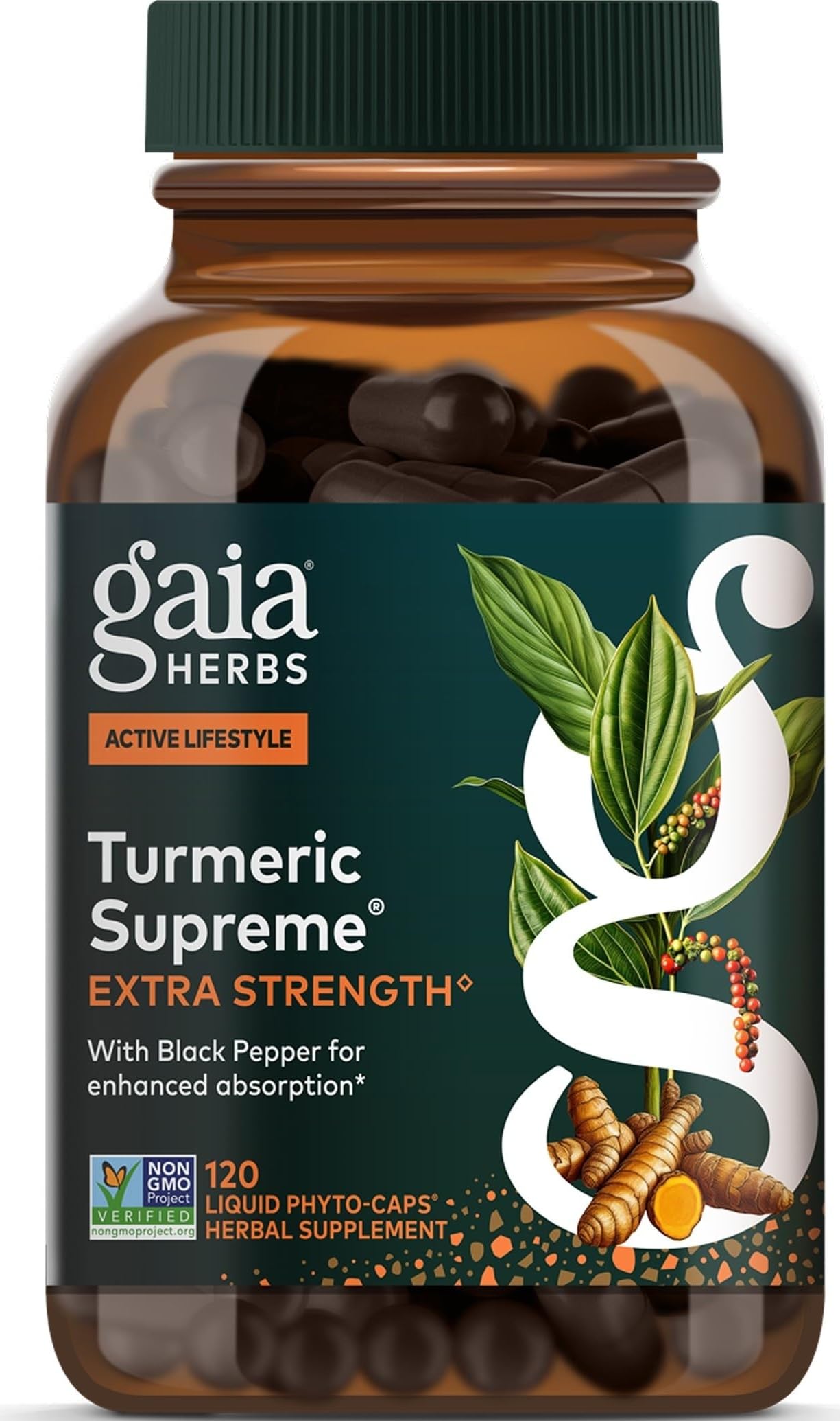 Gaia Herbs Turmeric Supreme Extra Strength Capsules, 120 Count