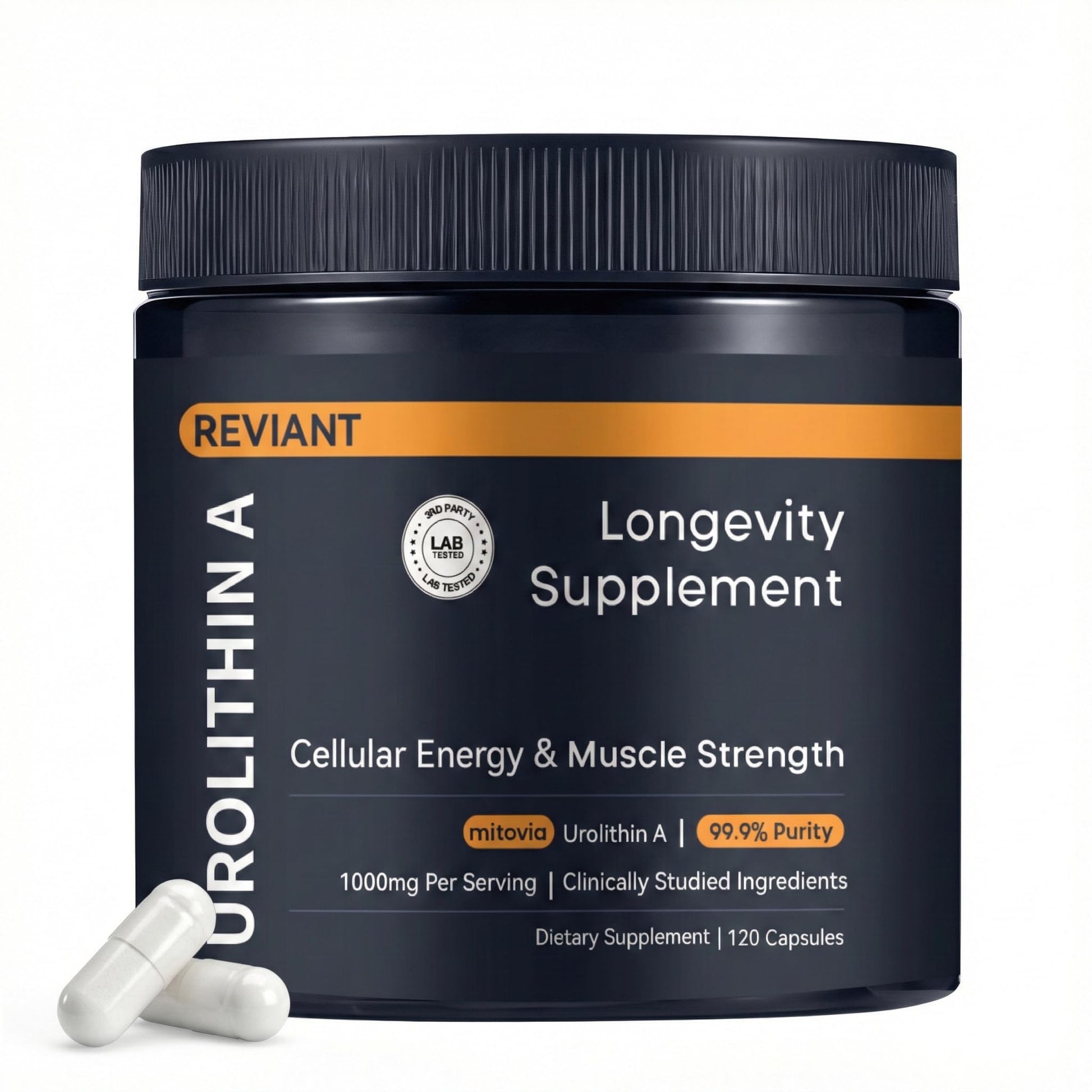 REVIANT Urolithin A 1000mg Capsule, 120 Count