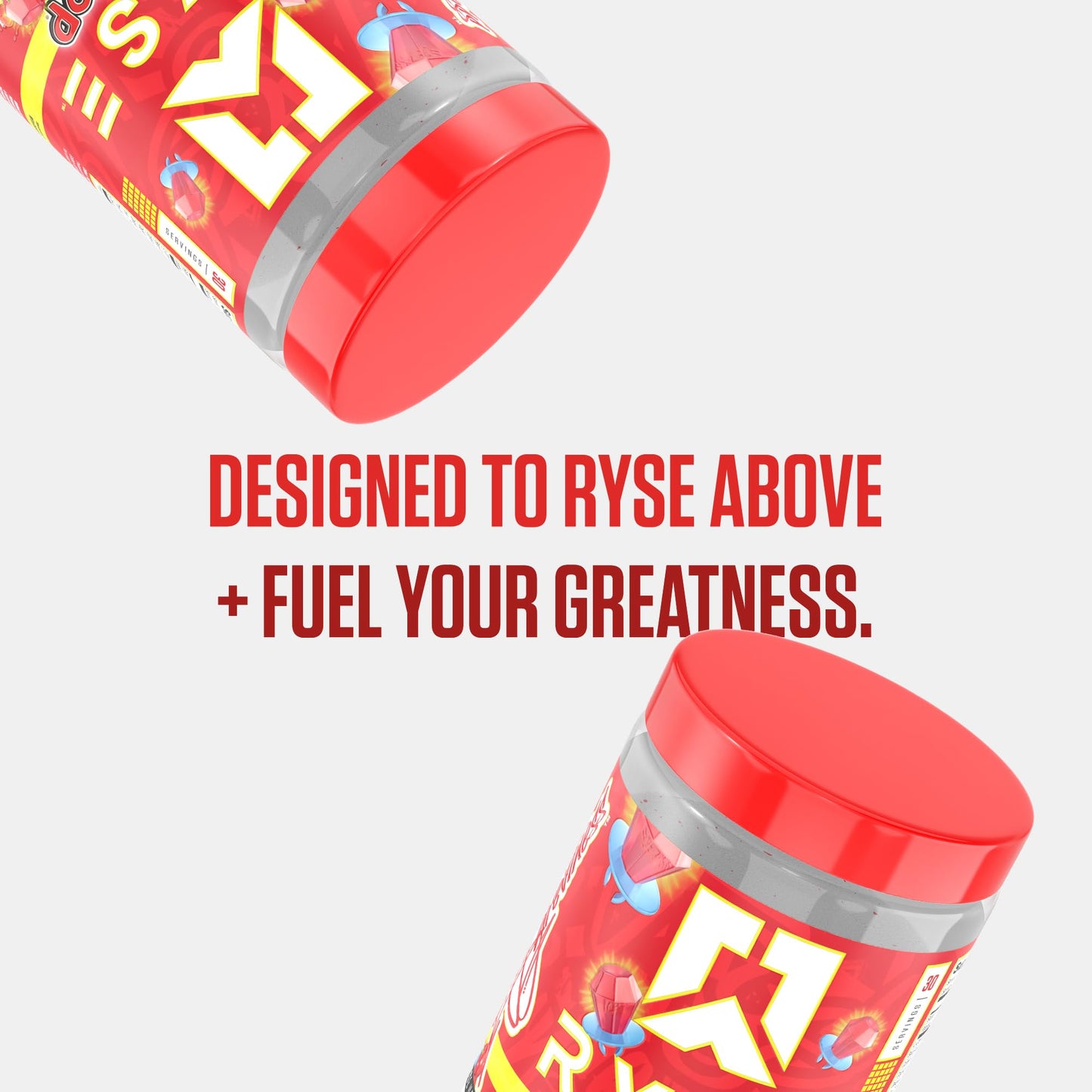 RYSE Up Supplements Loaded Pre Workout Powder Ring Pop Cherry 14.8 Ounce