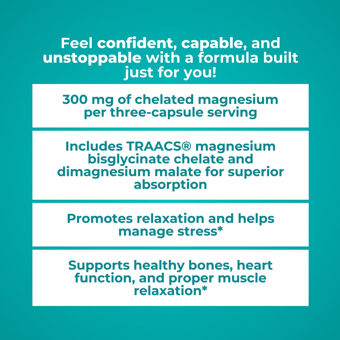 Reignite Wellness Magnesium Body Calm Chelated Magnesium Supplement for Energy Production, Sense of Calm & Immune Support Magnesium Bisglycinate Chelate Complex, 120 Capsules