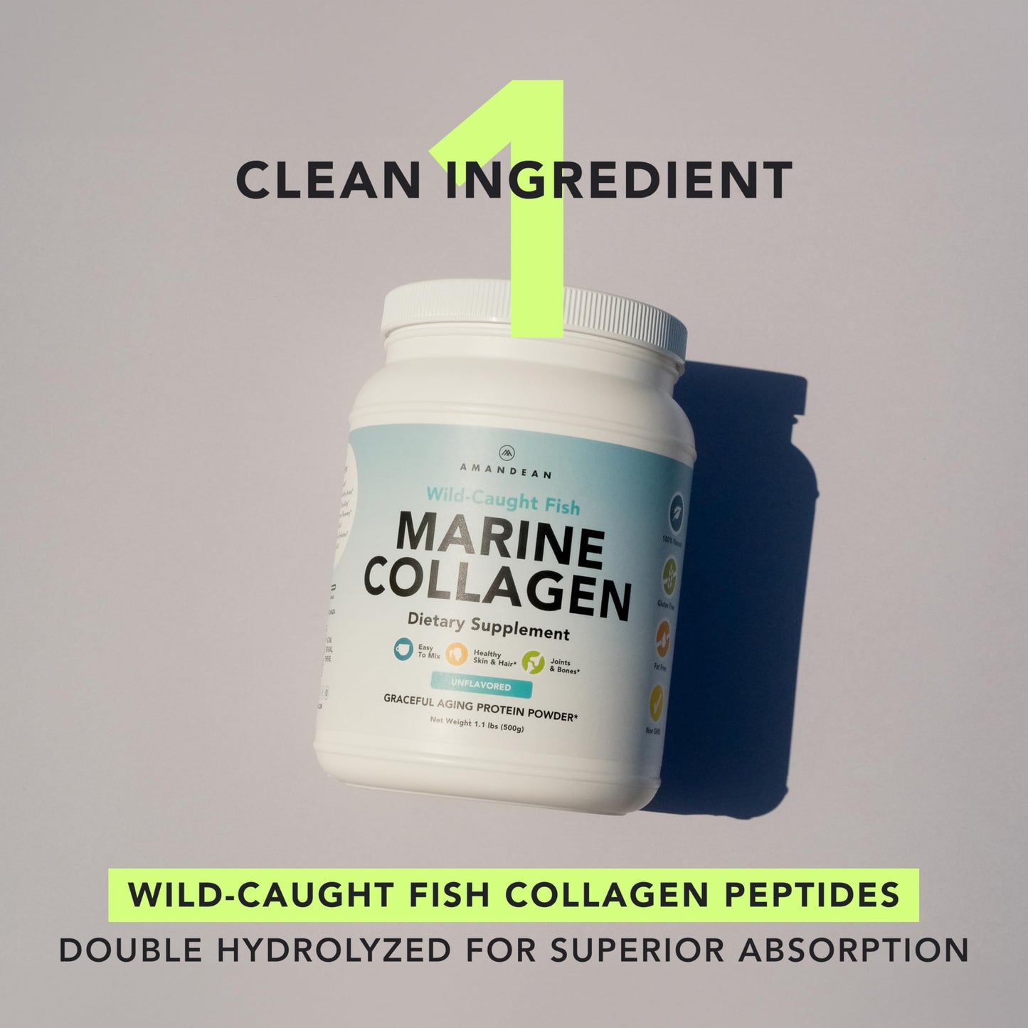AMANDEAN Premium Magnesium Complex & Marine Collagen Bundle Capsules, 2-Pack
