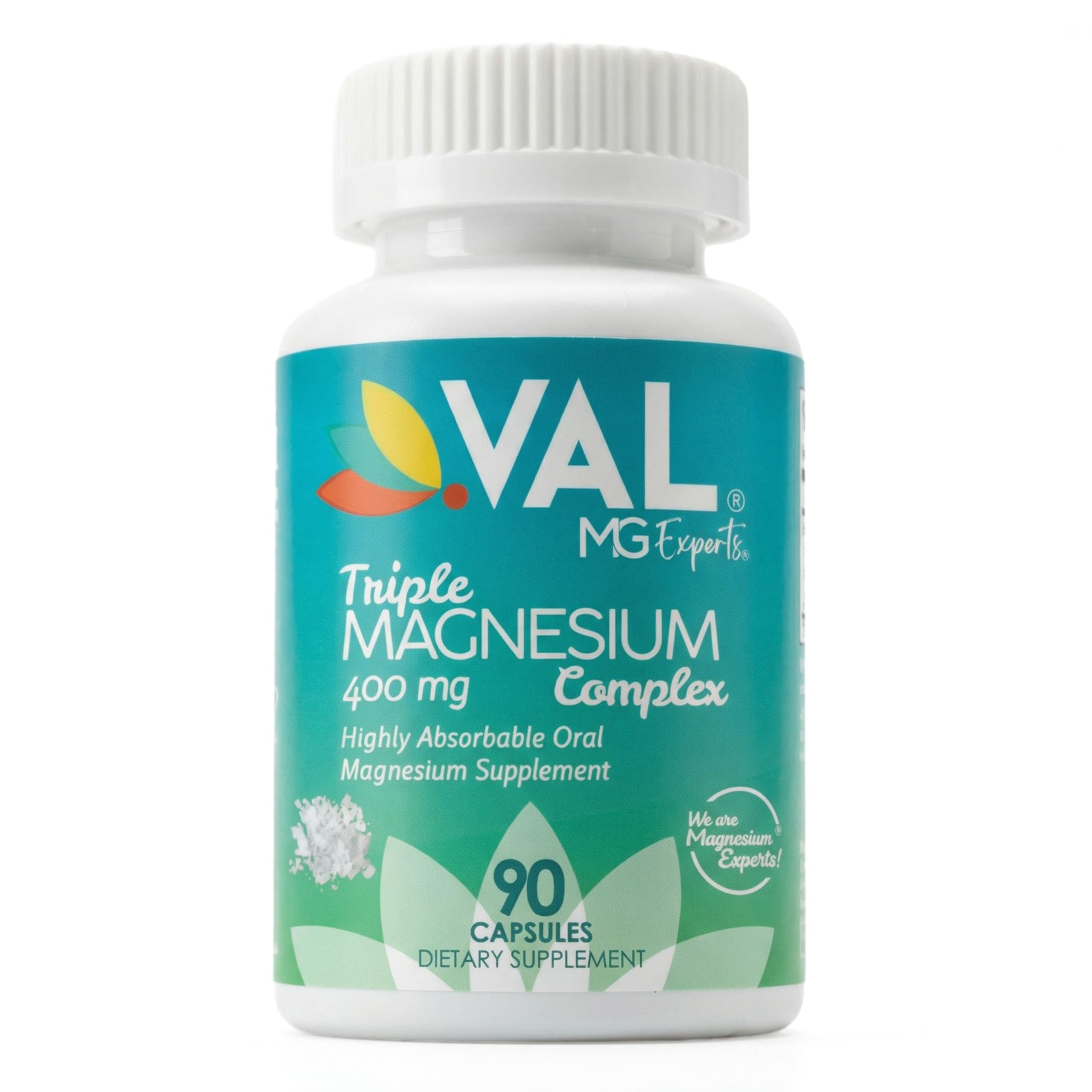 VAL Triple Magnesium Complex 400mg (Glycinate, Taurate & Citrate) Capsules, 90 Count