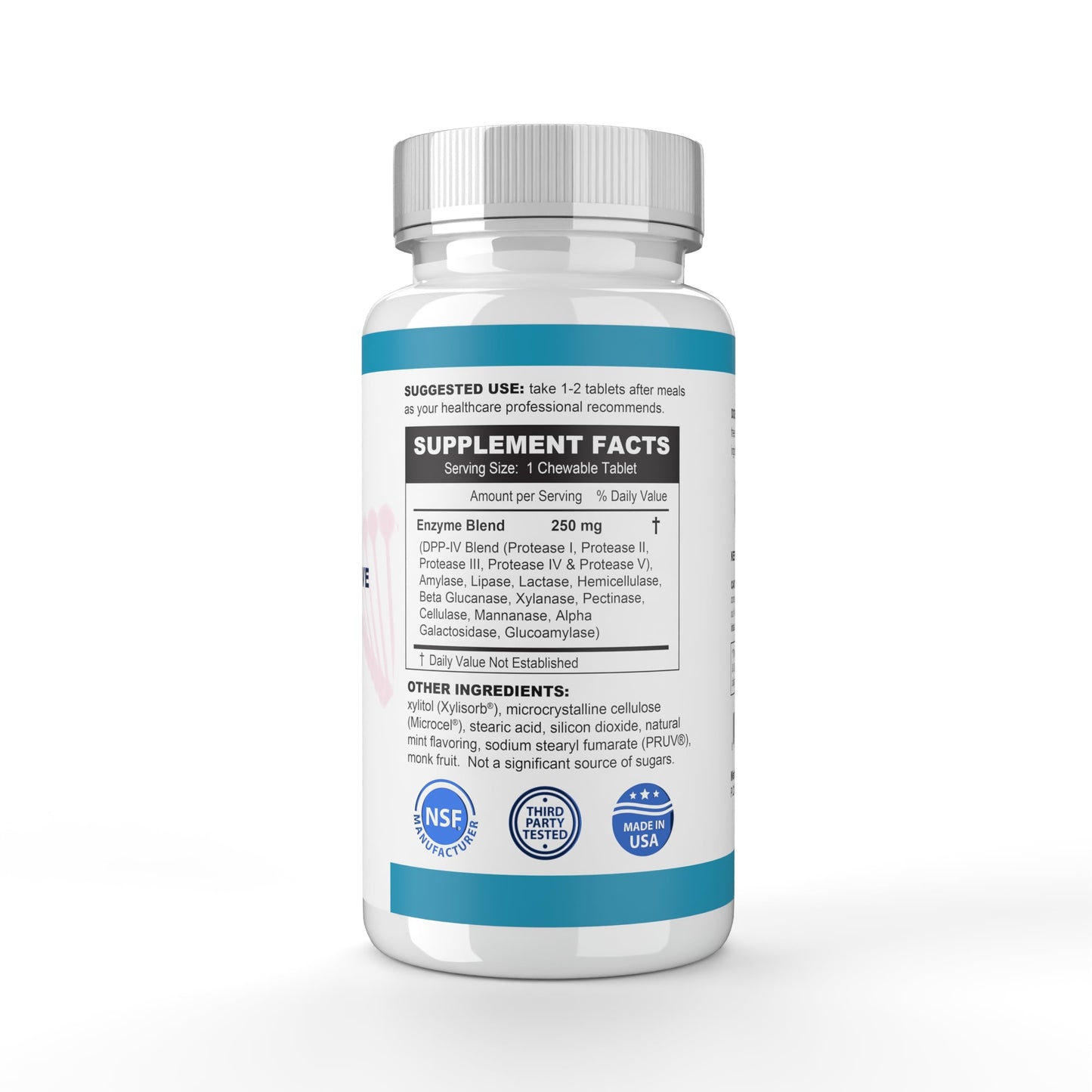 Methyl-Life Chewable Digestive Enzymes – Broad-Spectrum Plant-Based Enzyme Blend, Tablets, 90 Count