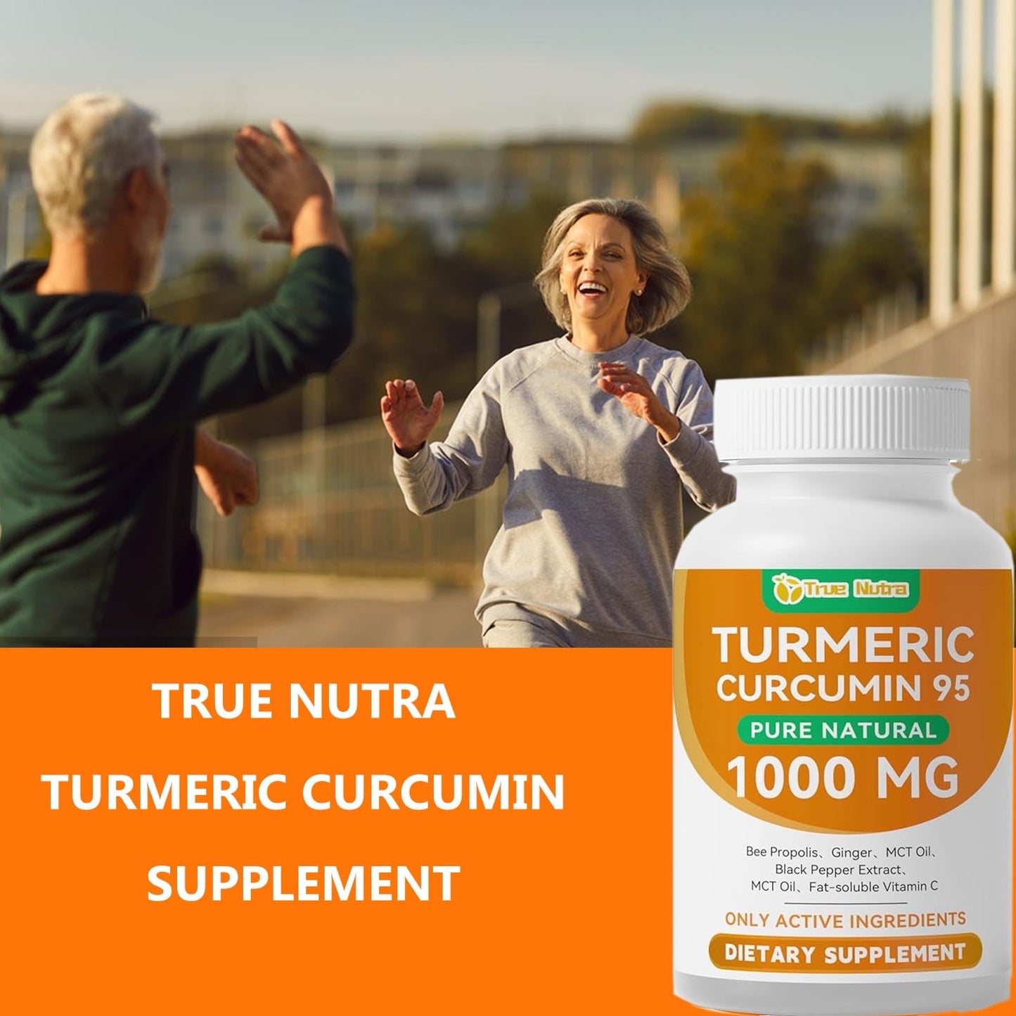 True Nutra Turmeric Curcumin Supplement 1000mg, 60 Capsules