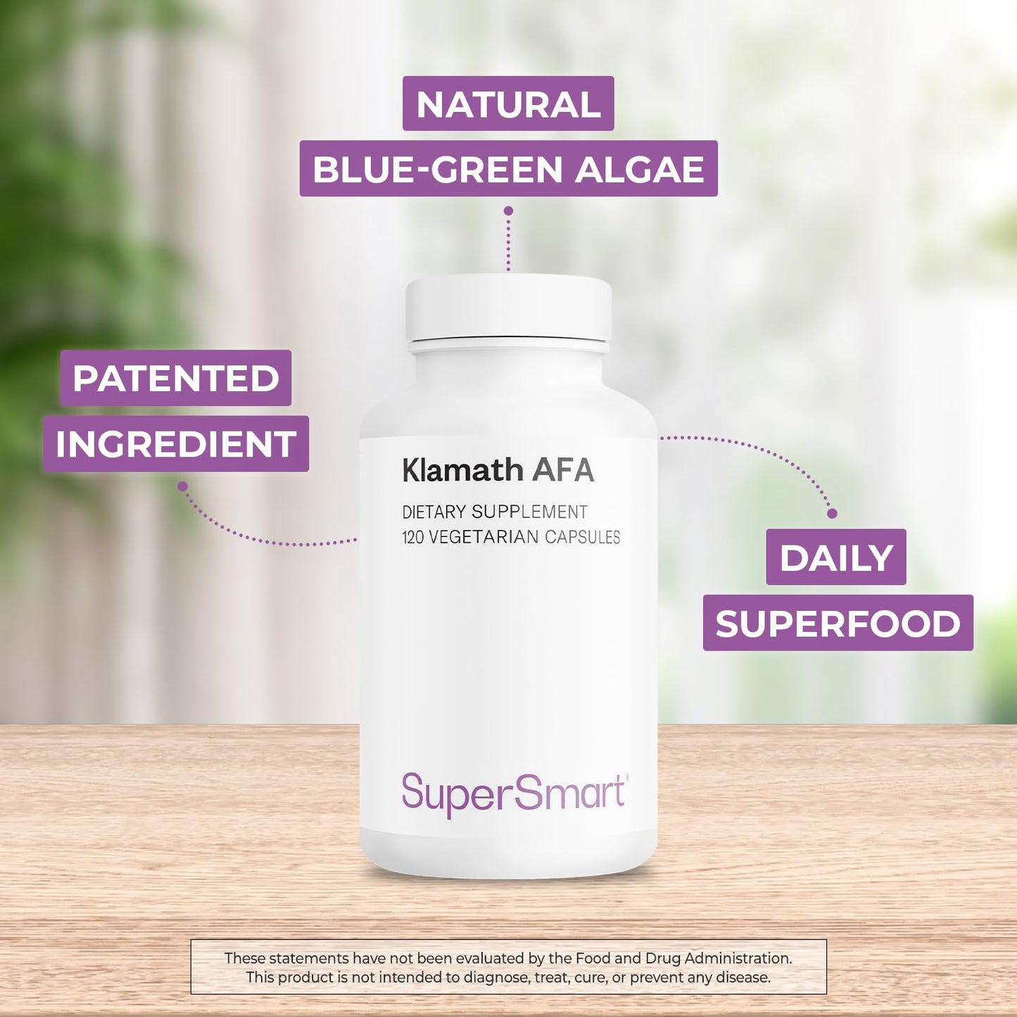 Supersmart AFA Extract 1000 mg Capsule, 120 Count