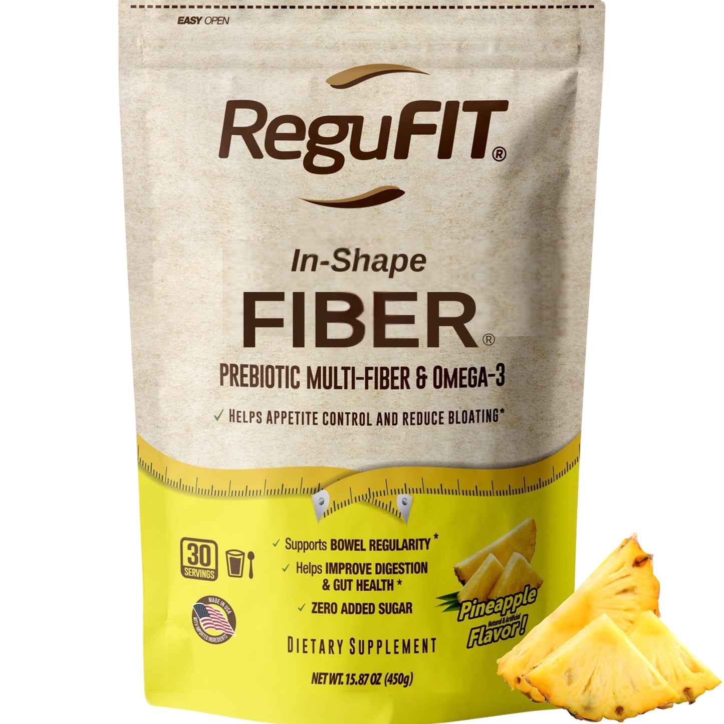 REGUFIT Prebiotic Fiber Supplement Powder 15.87 Ounce