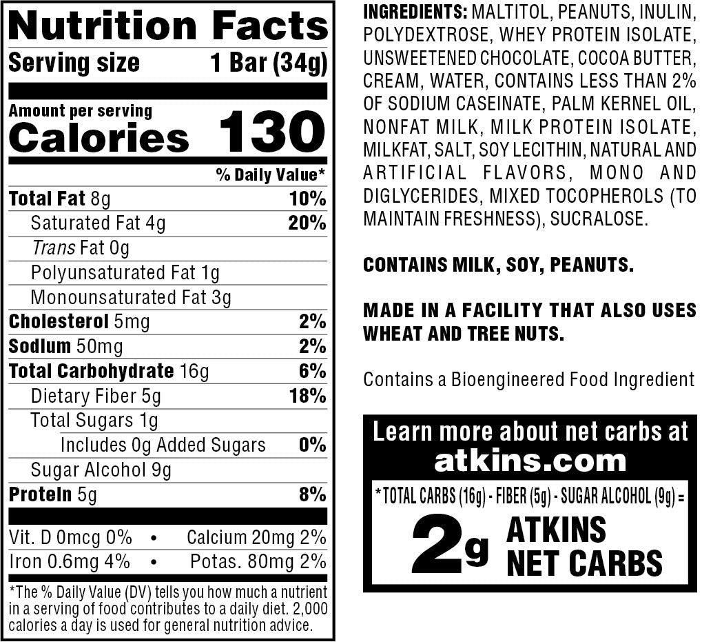 Atkins Endulge Treat Caramel Nut Chew Bar 5 Bars