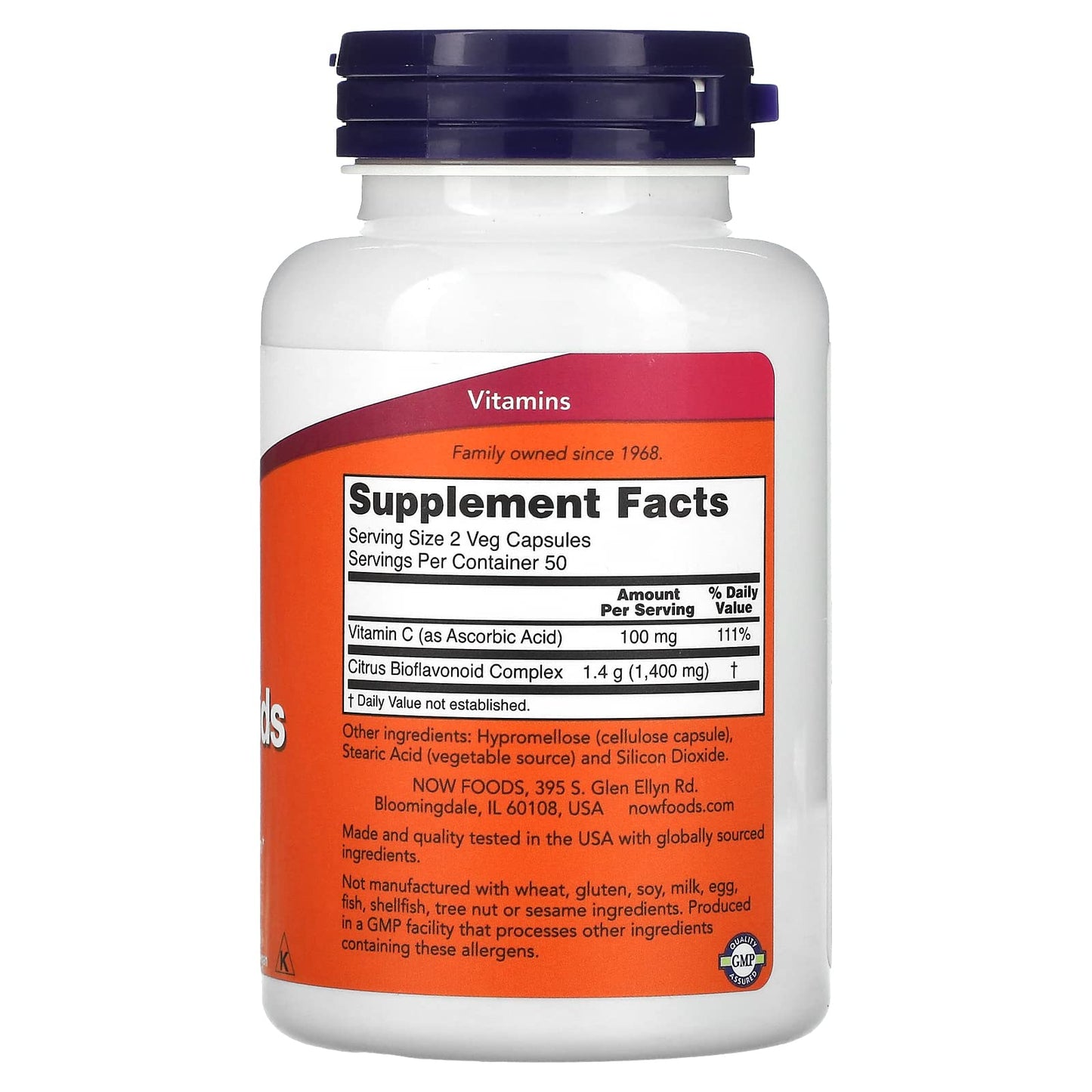 NOW Foods Citrus Bioflavonoid Capsule, 100 Count