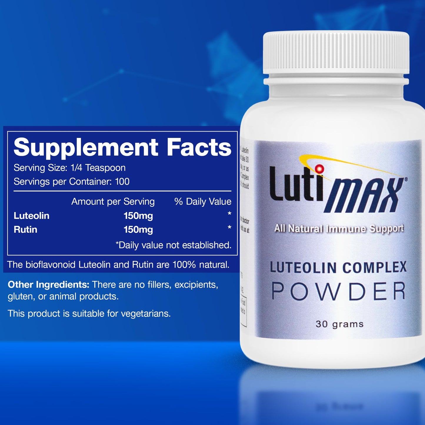 Luti Lutimax Luteolin Complex Powder Brain Supplement with Rutin, 2 Pack