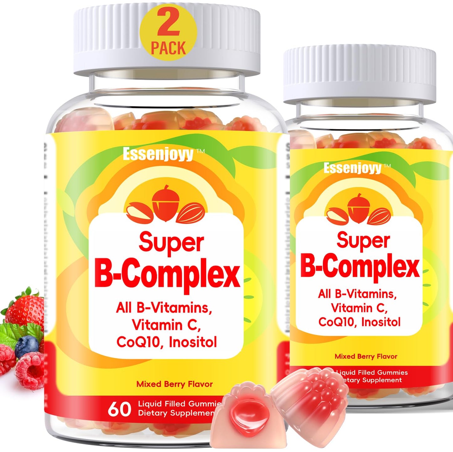 ESSENJOYY Liquid-Filled B Complex Gummies 120 Gummies