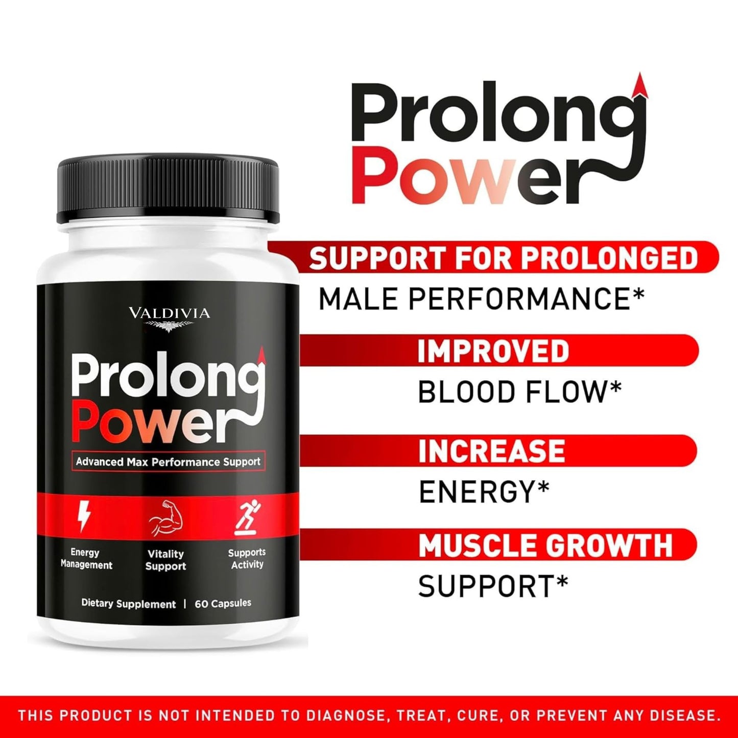 Valdivia Prolong Power for Men Capsules, 180 Capsules
