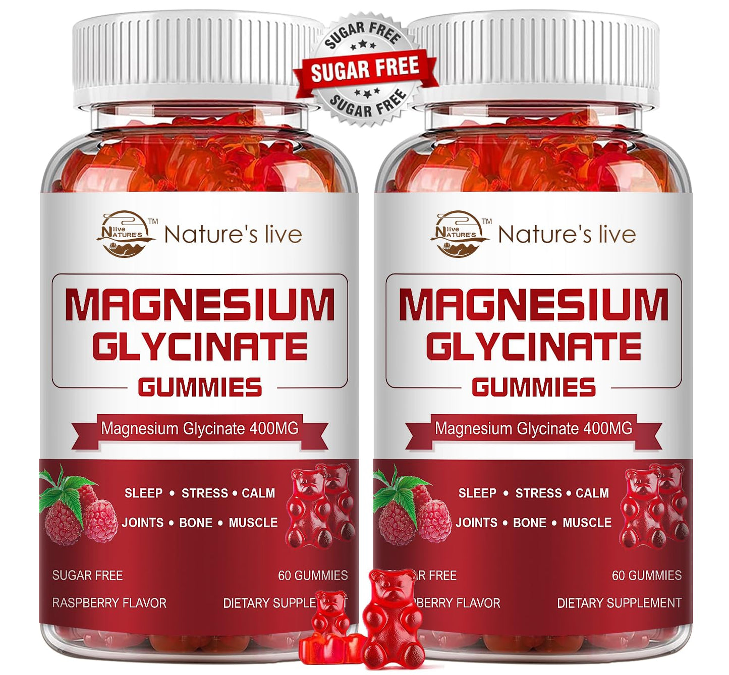 Nature's live Magnesium Glycinate Gummies 120 Count