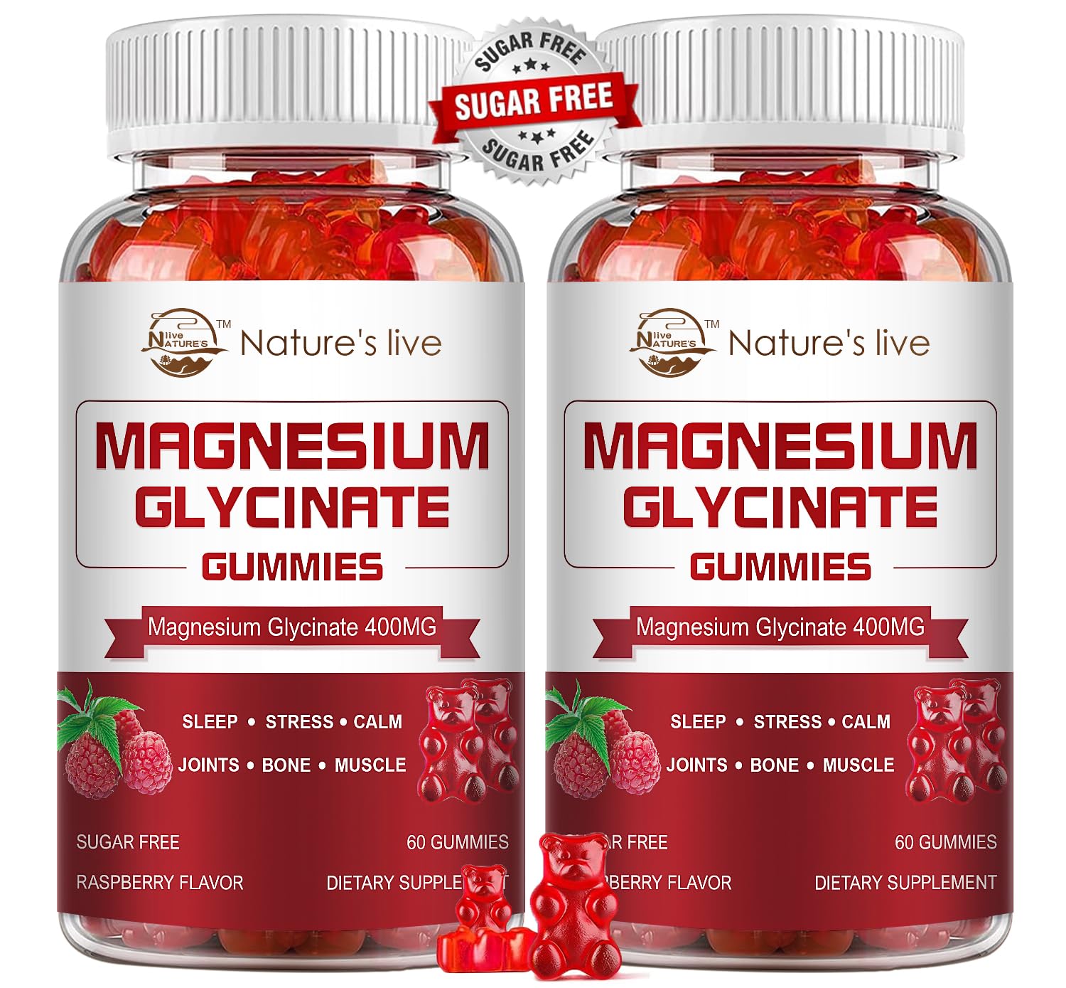 Nature's live Magnesium Glycinate Gummies 120 Count