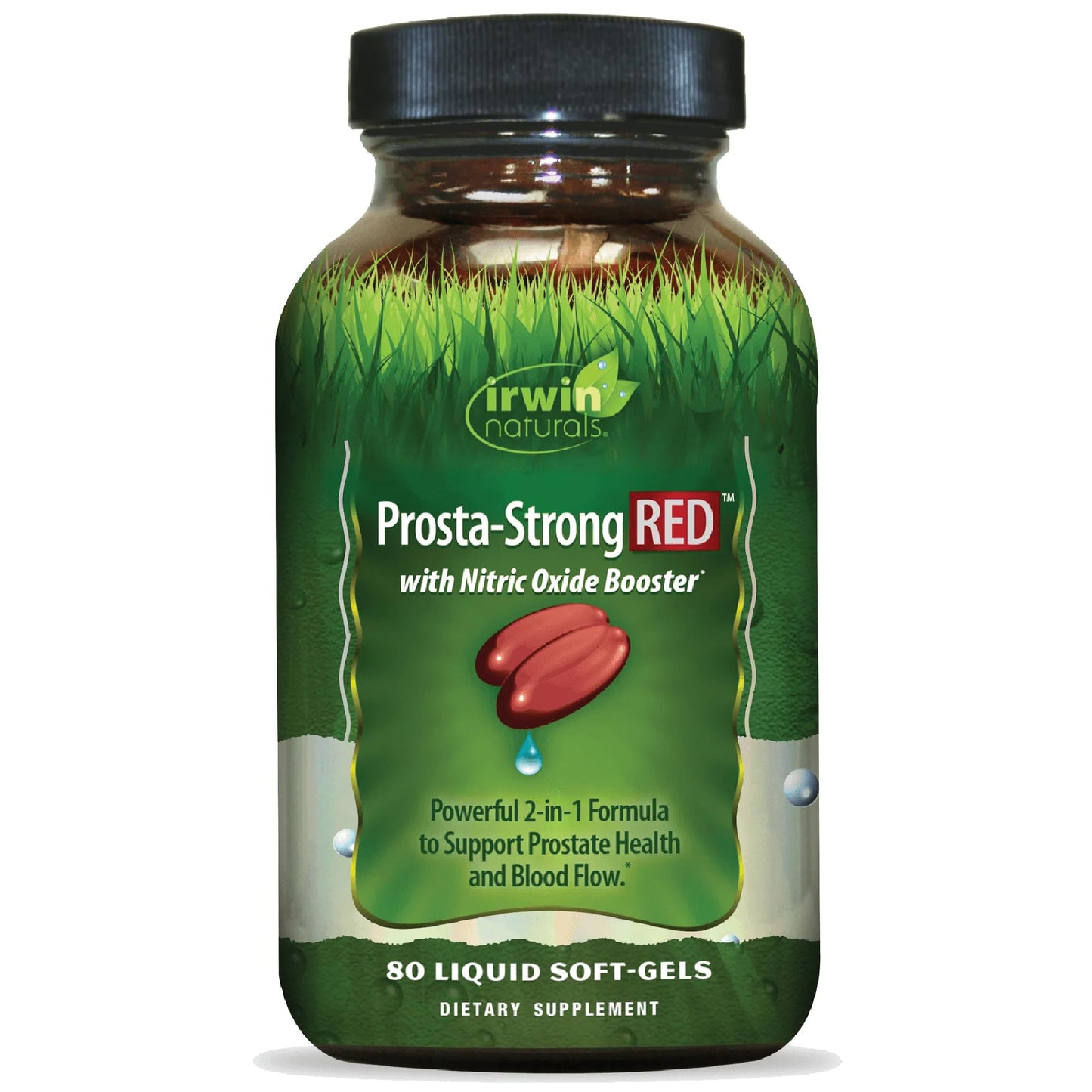 Irwin Naturals Prosta-Strong RED with Nitric Oxide Boosters, Saw Palmetto, Lycopene, Pumpkin Seed & More - Prostate Health Supplements for Men Softgel 1