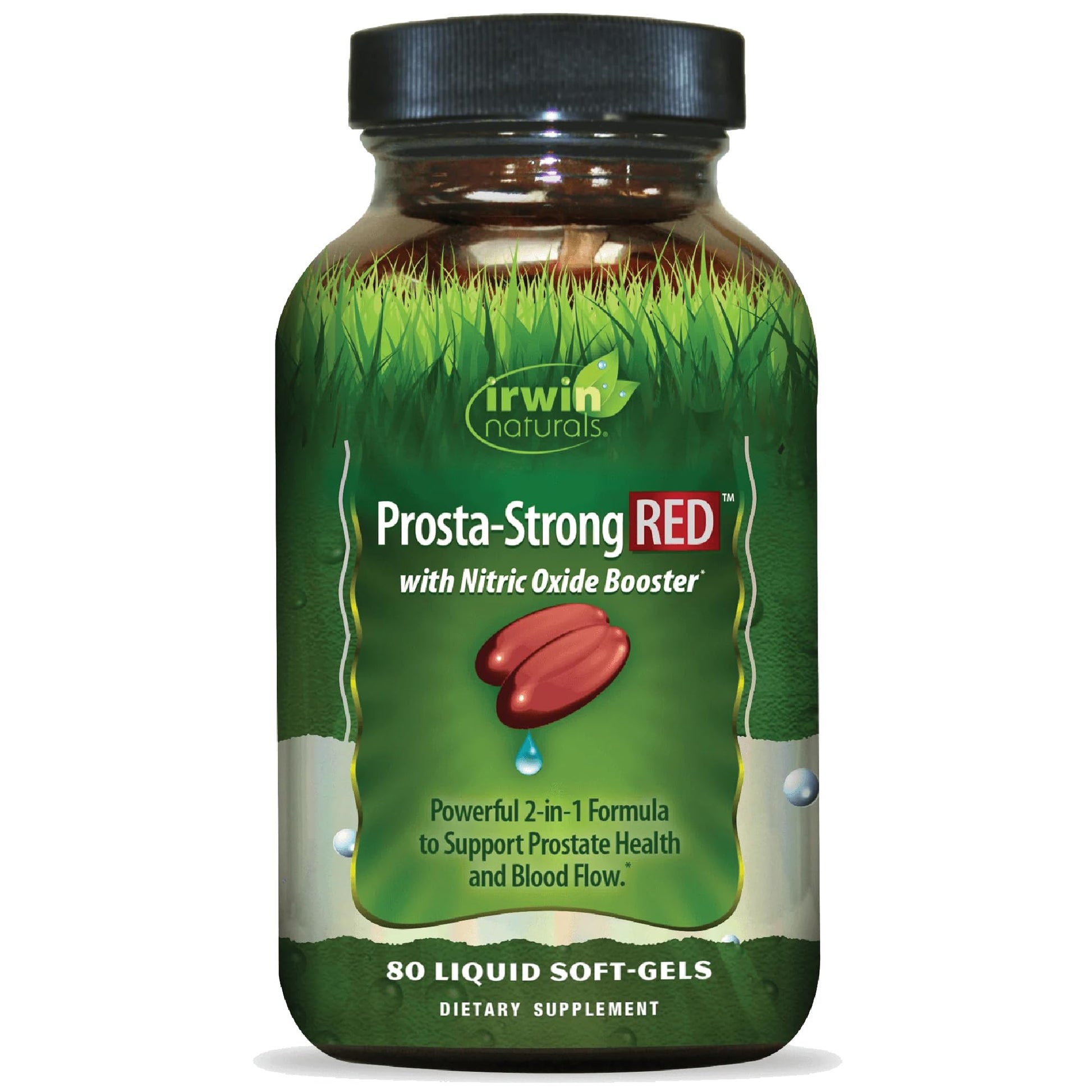 Irwin Naturals Prosta-Strong RED with Nitric Oxide Boosters, Saw Palmetto, Lycopene, Pumpkin Seed & More - Prostate Health Supplements for Men Softgel 1