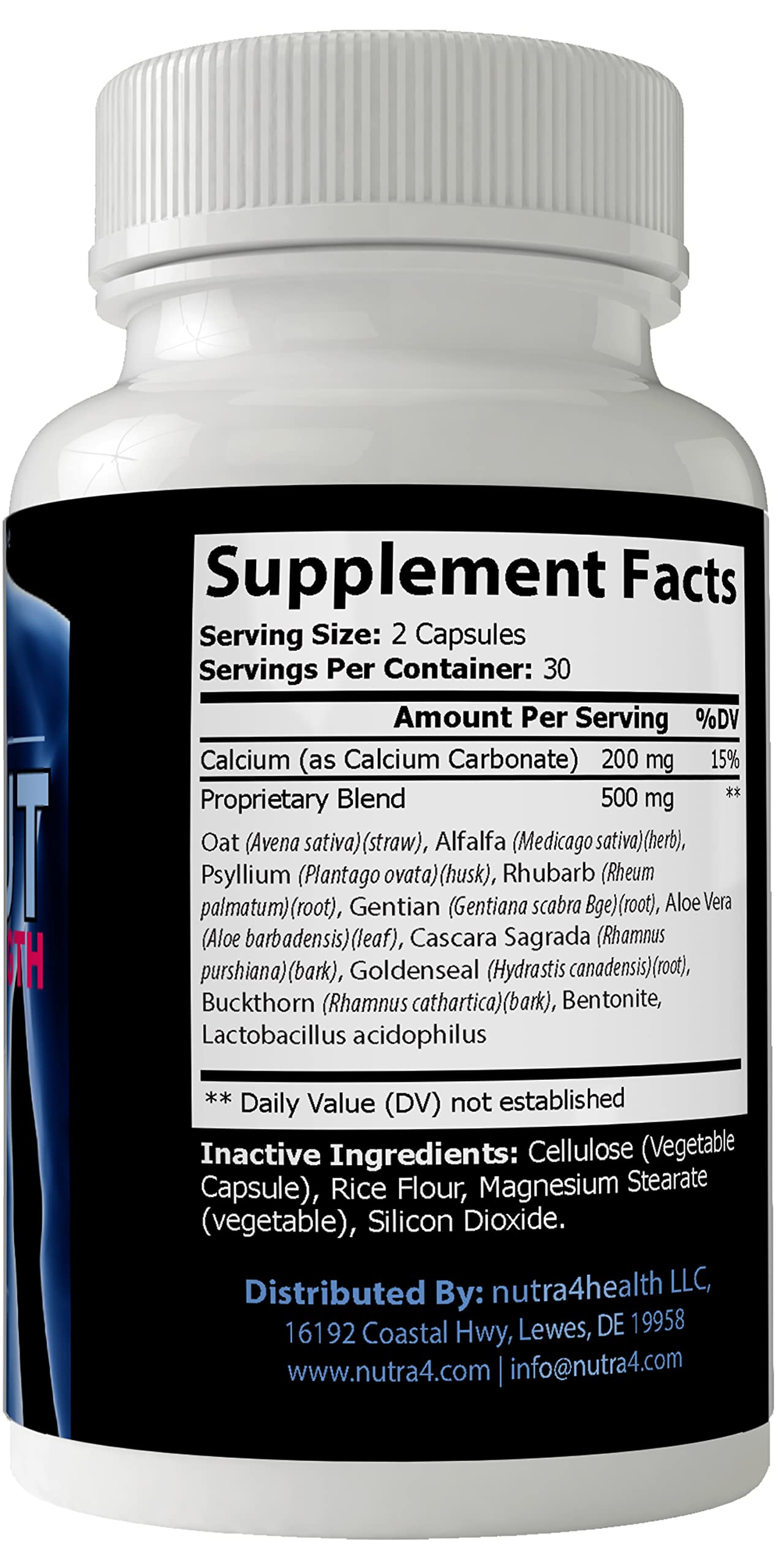 Nutra4Health Synogut Advanced Maximum Strength Digestive Health and Metabolism Support Supplement Capsule, 60 Count