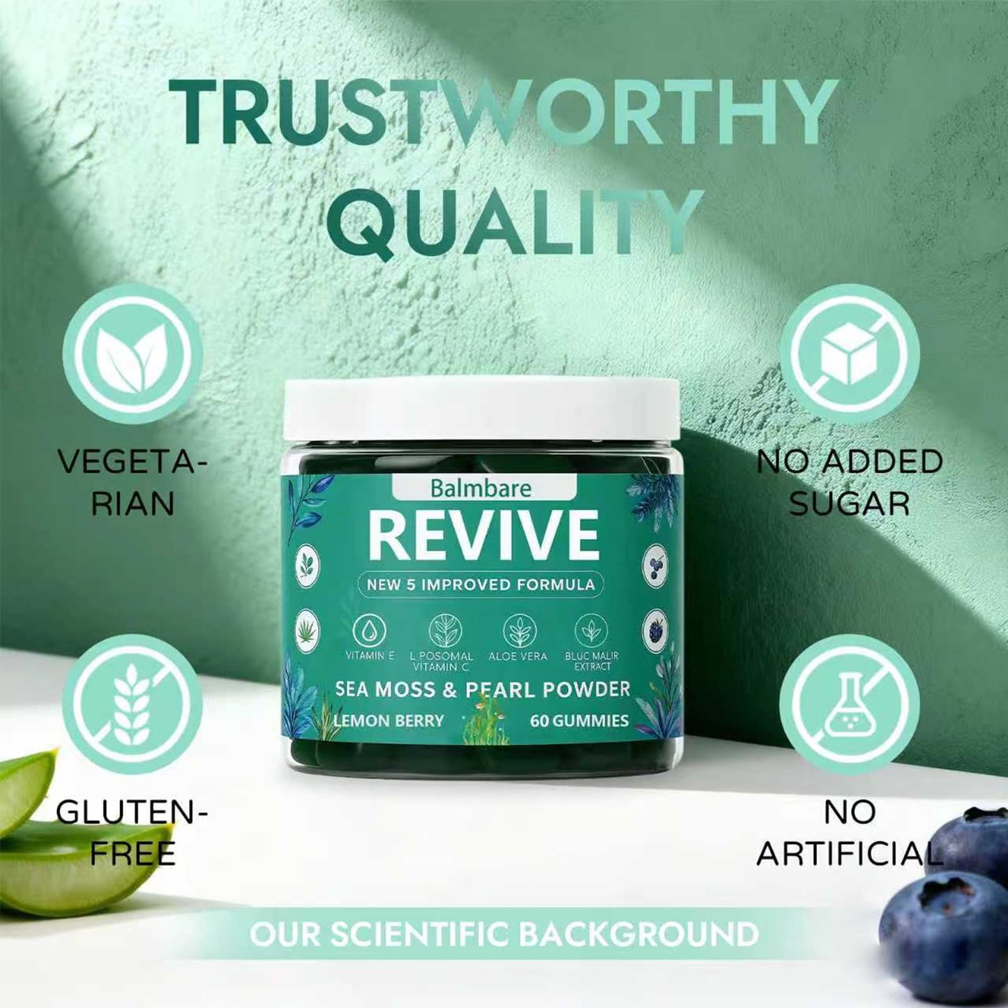 ReviveNerve Balmbare Revive Hair Loss Capsule, 60 Count