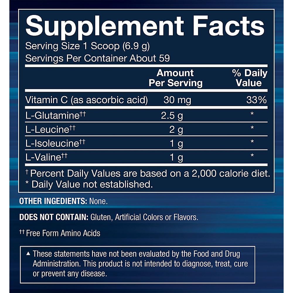 BodyTech BCAA + Glutamine Powder with Vitamin C, L Glutamine & More, Powder, 1
