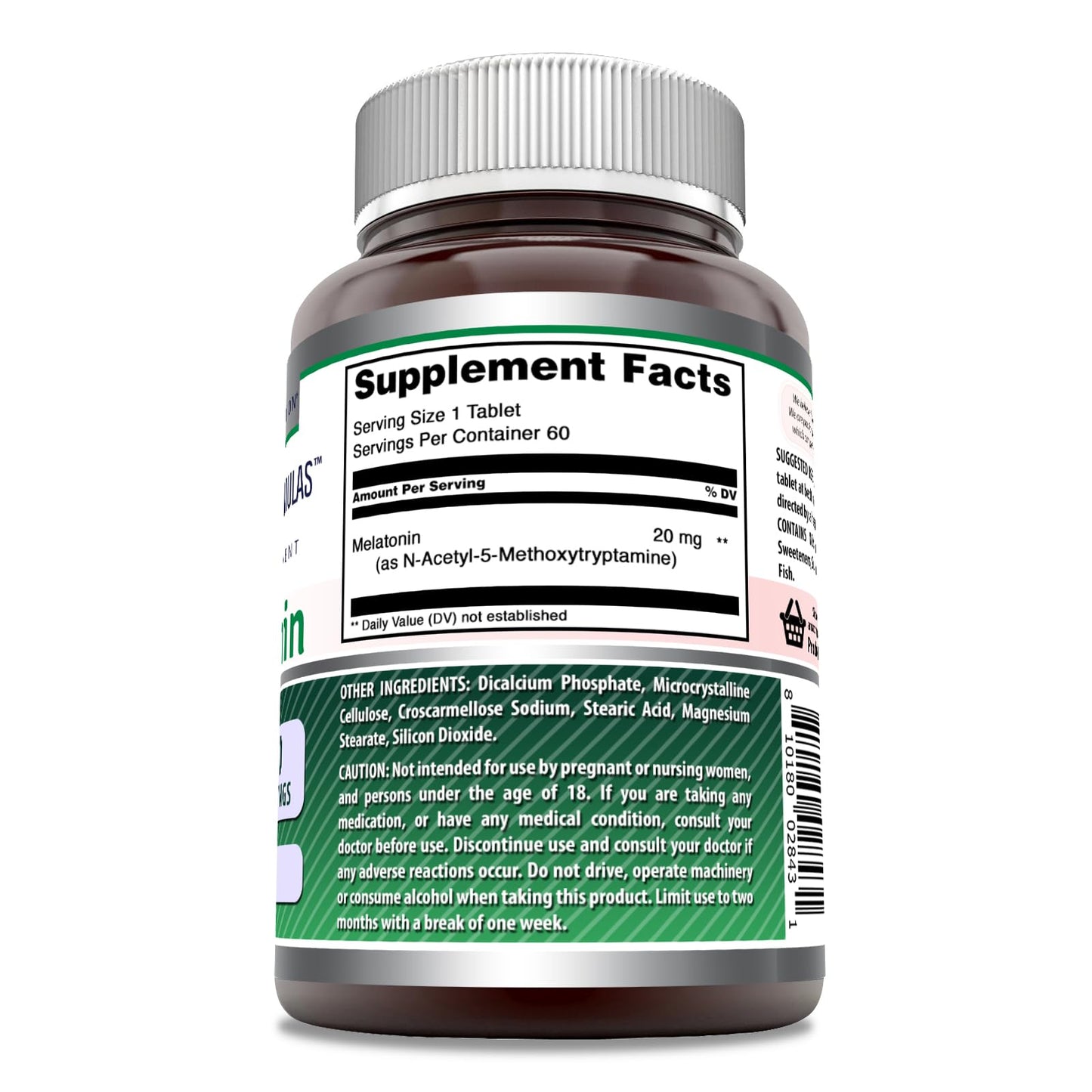 Amazing Nutrition Melatonin Supplement Tablet 60 Count